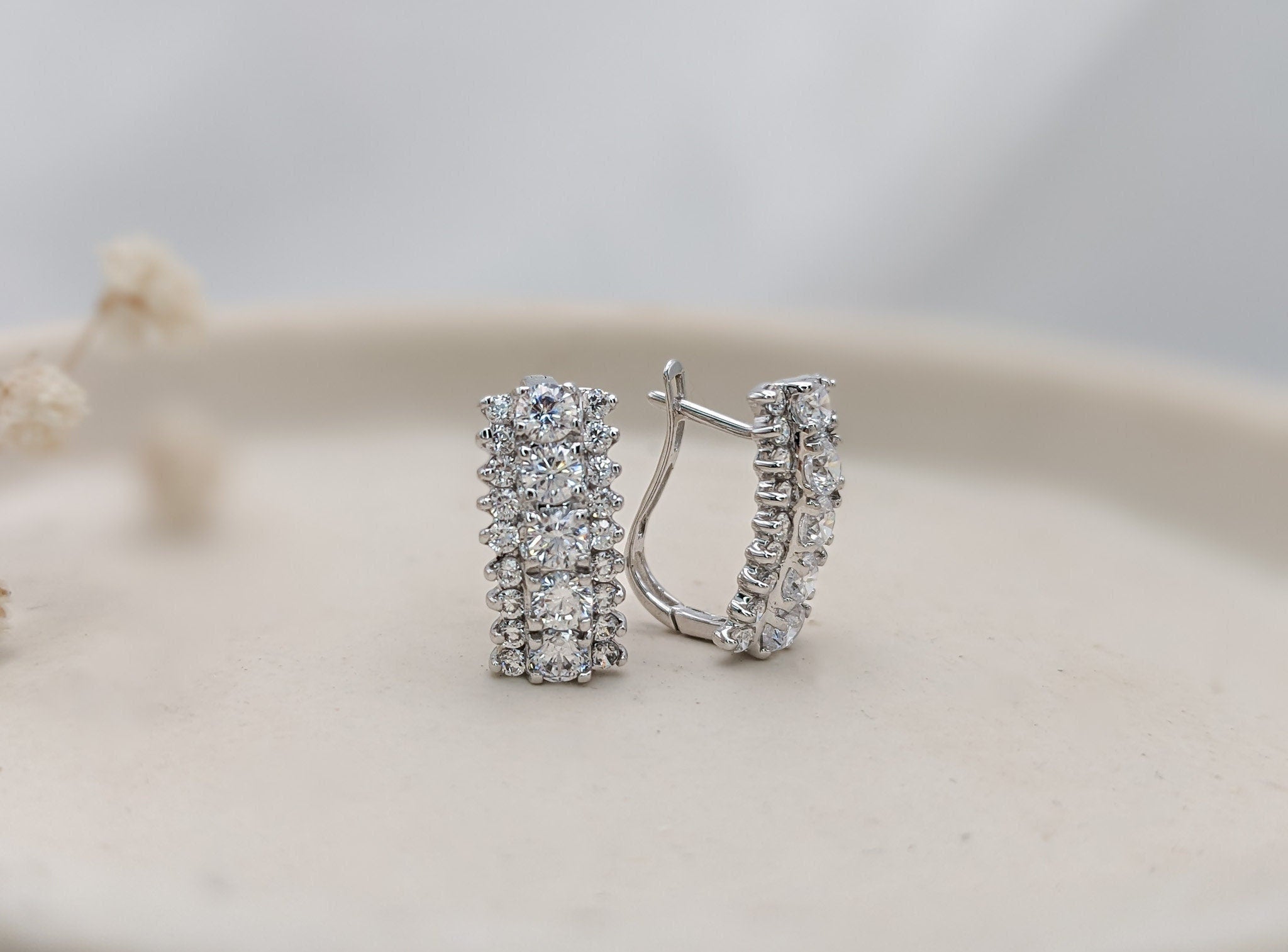 Lux Pavé English Lock Earrings