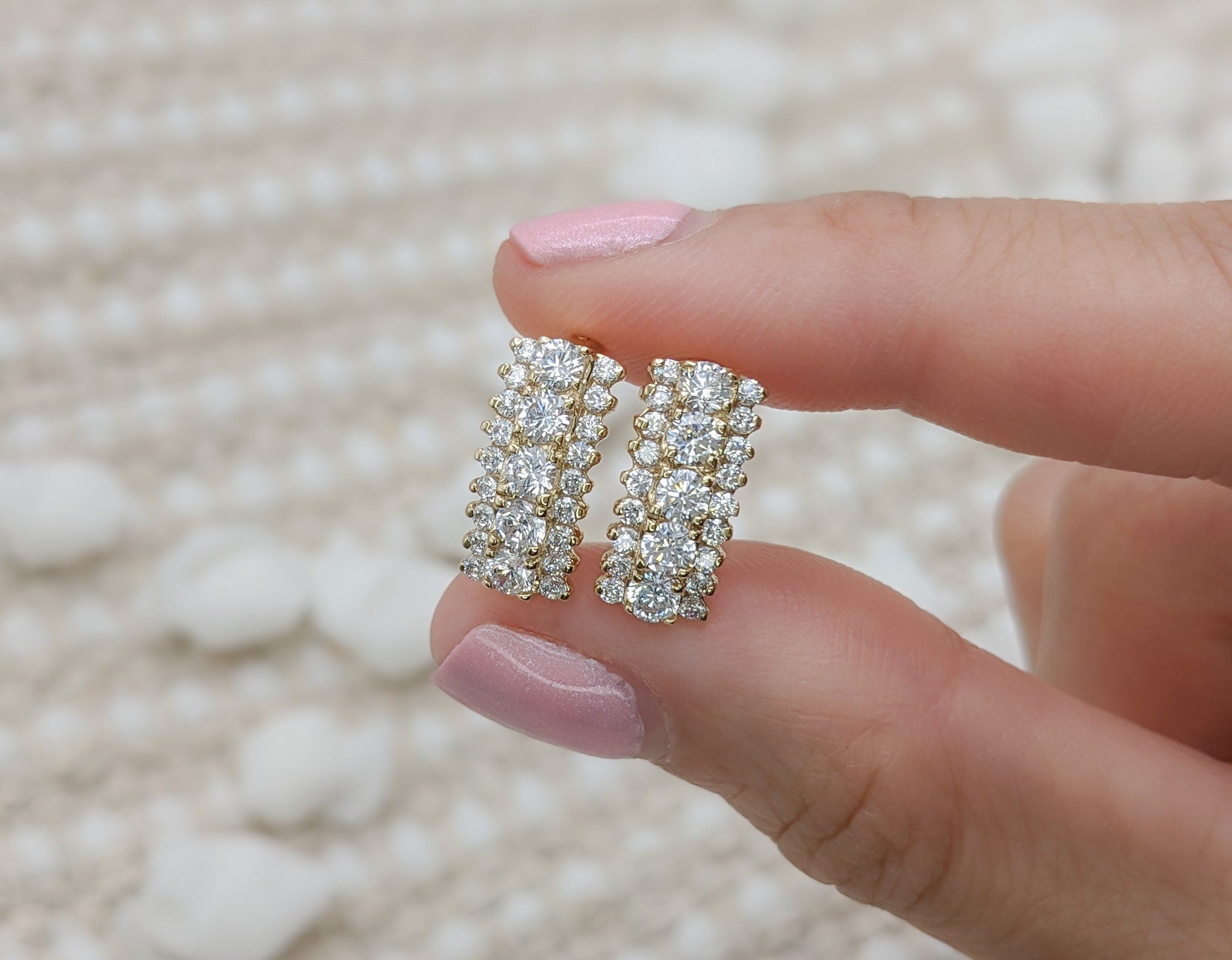 Lux Pavé English Lock Earrings