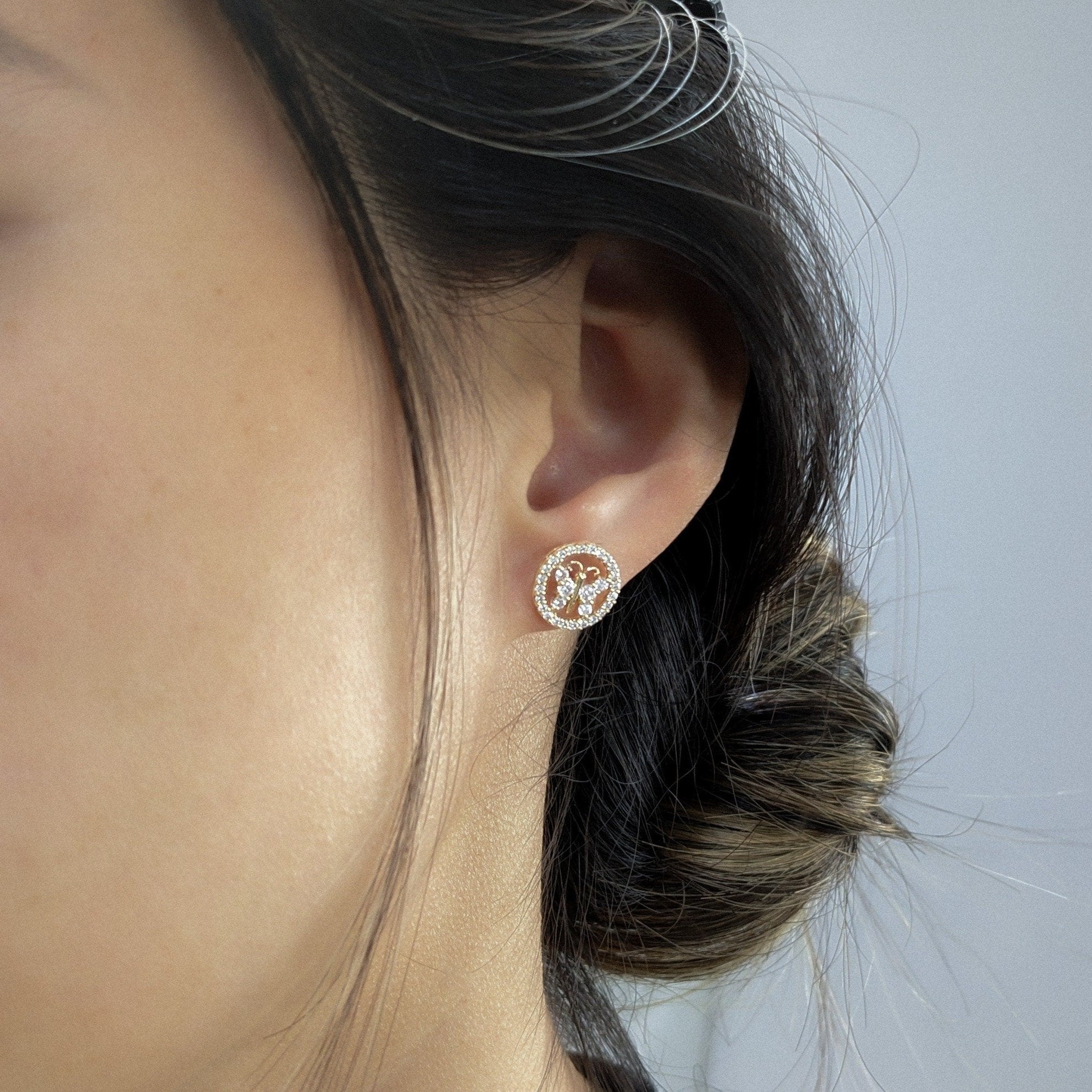 Butterfly Halo Earrings