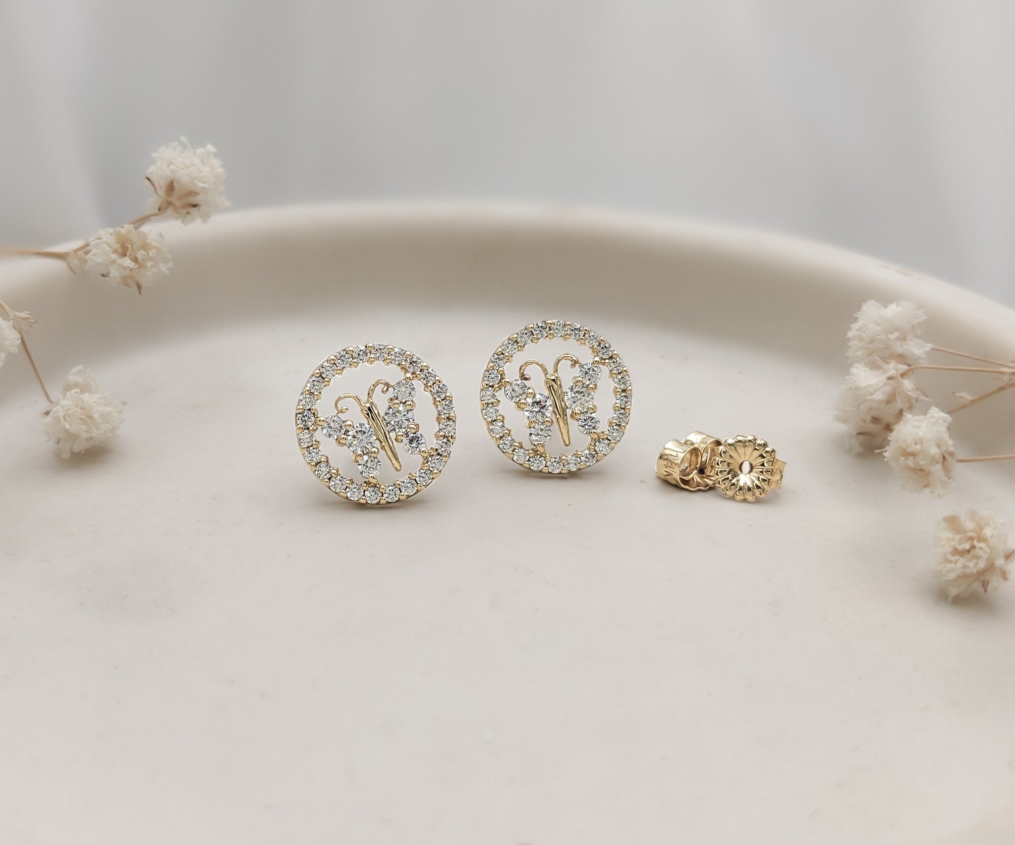Butterfly Halo Earrings