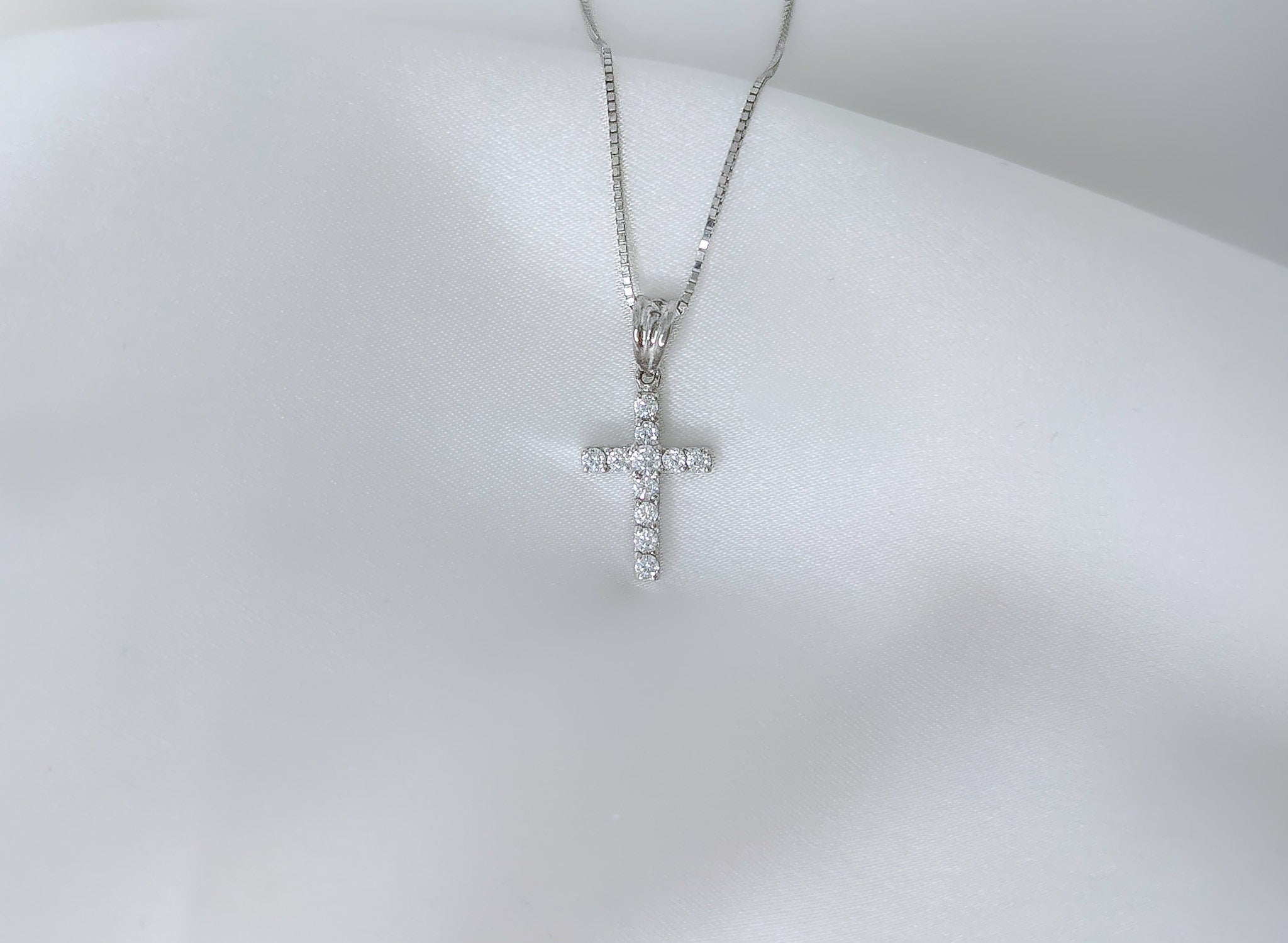 Mini Pavé Cross Pendant