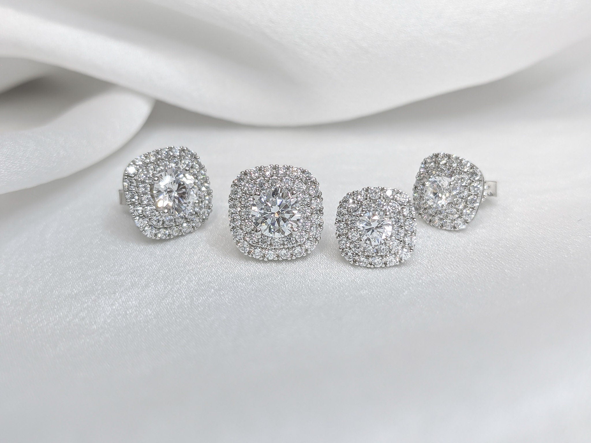 Square Cushion Earrings