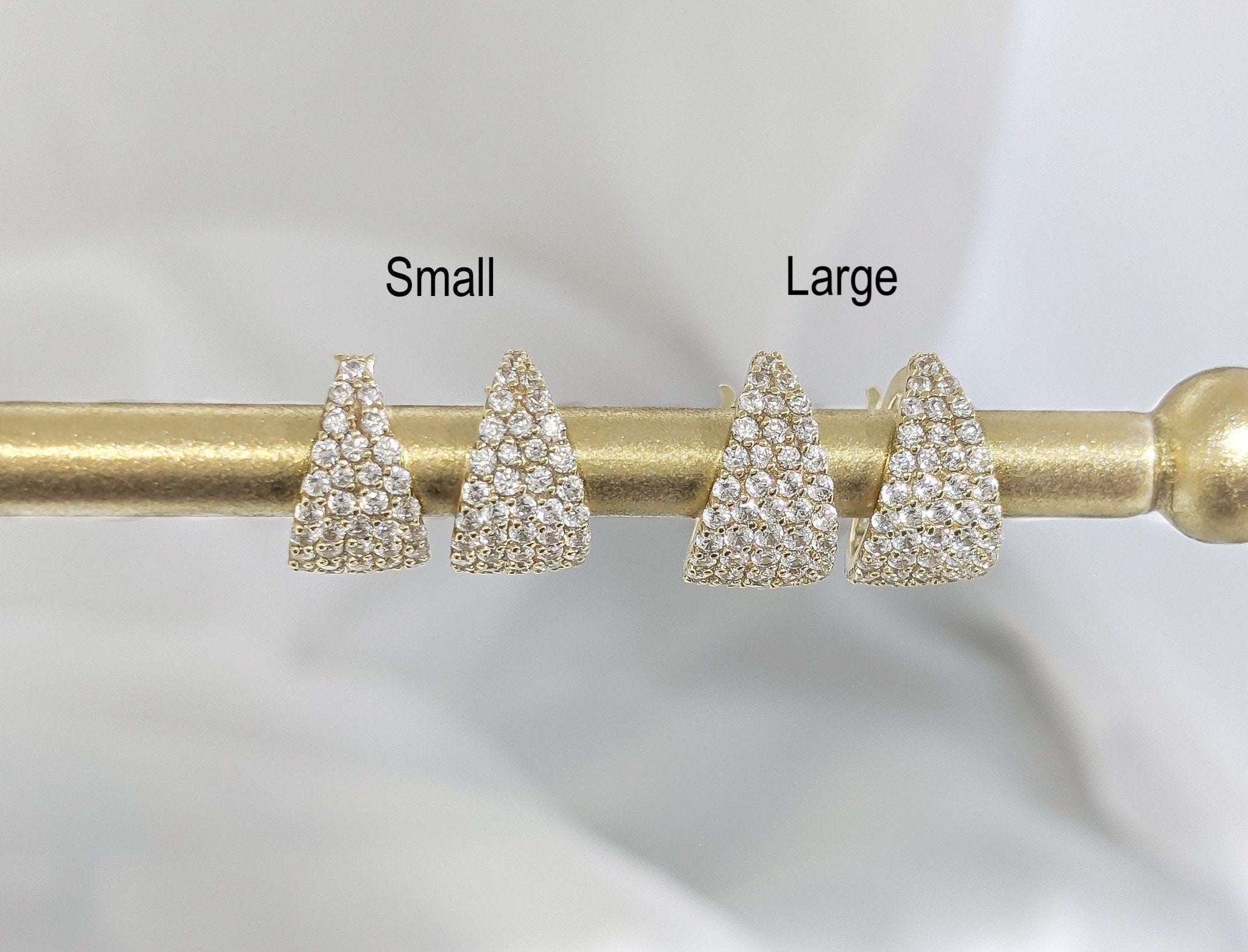 Lux Pavé Huggies