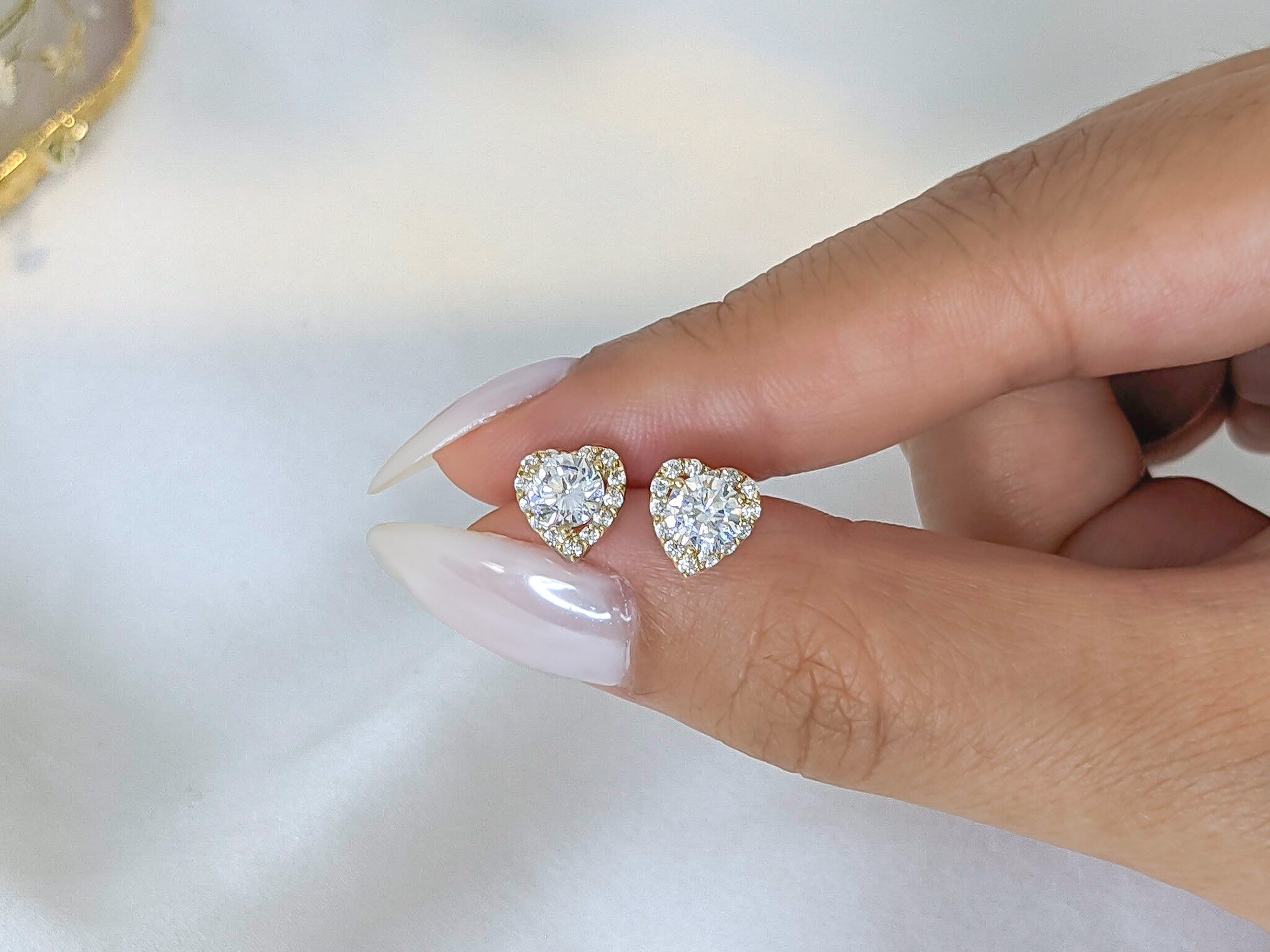 Halo Heart Earrings