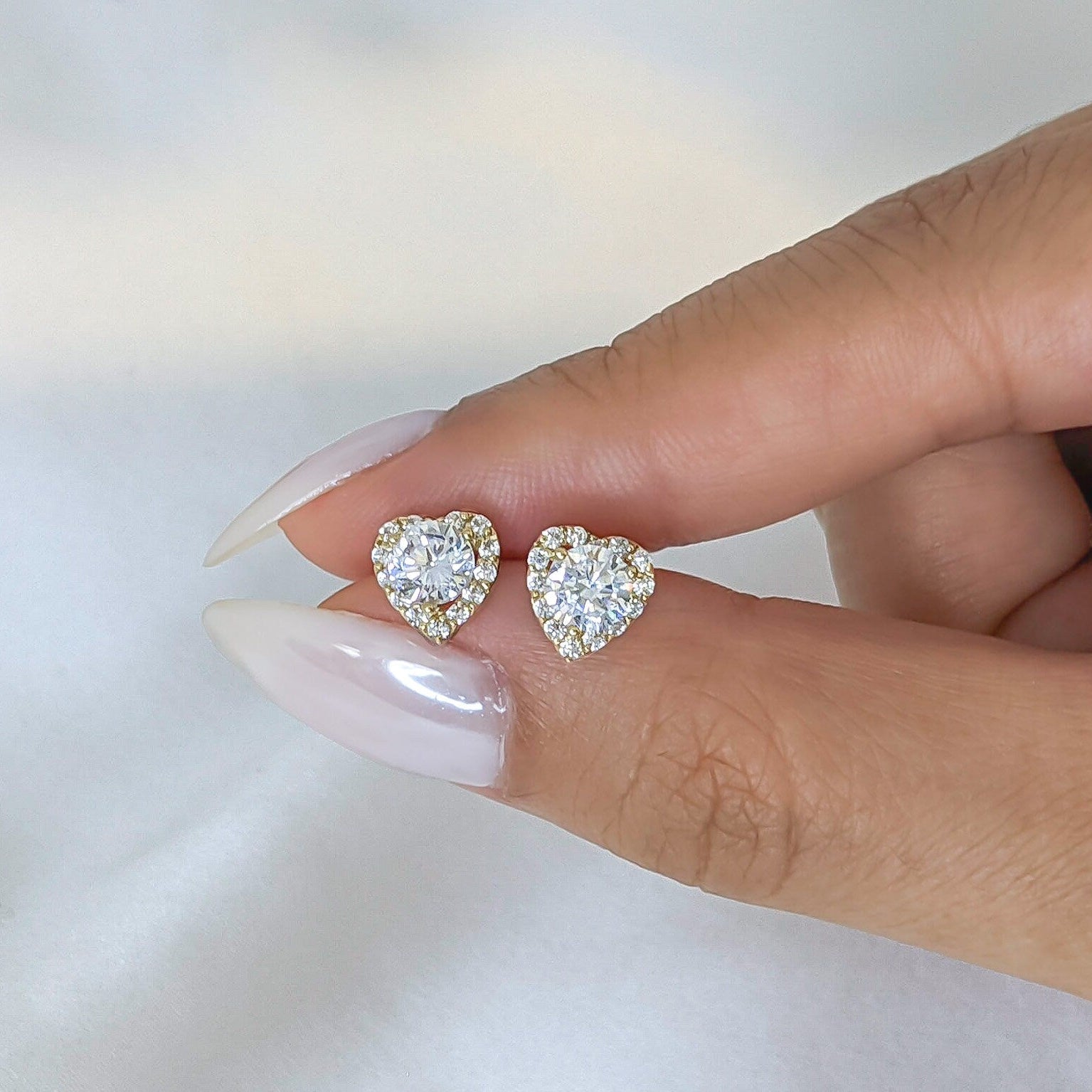 Halo Heart Earrings