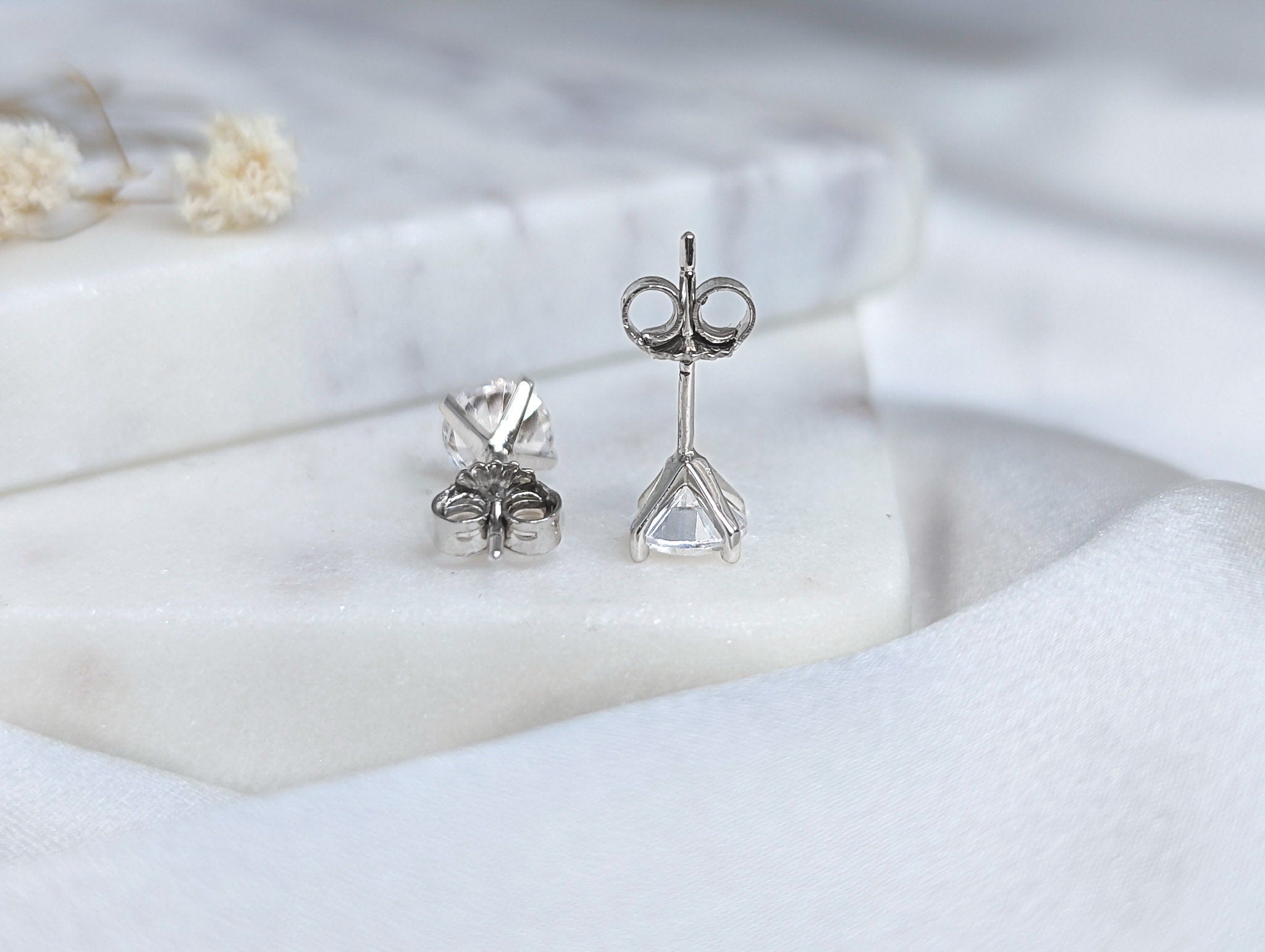 Martini Solitaire Earrings