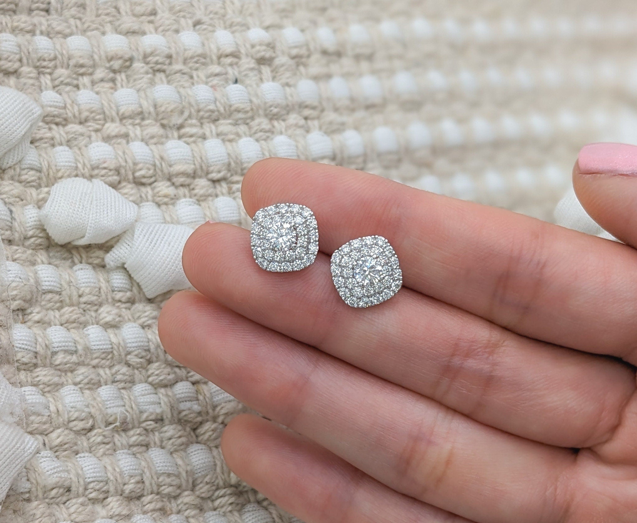 Square Cushion Earrings