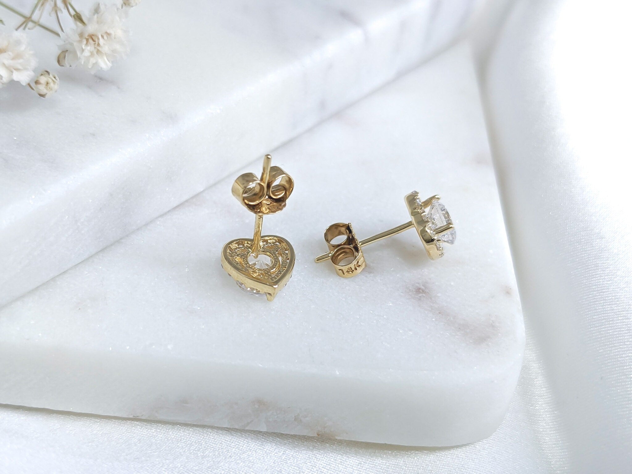 Halo Heart Earrings
