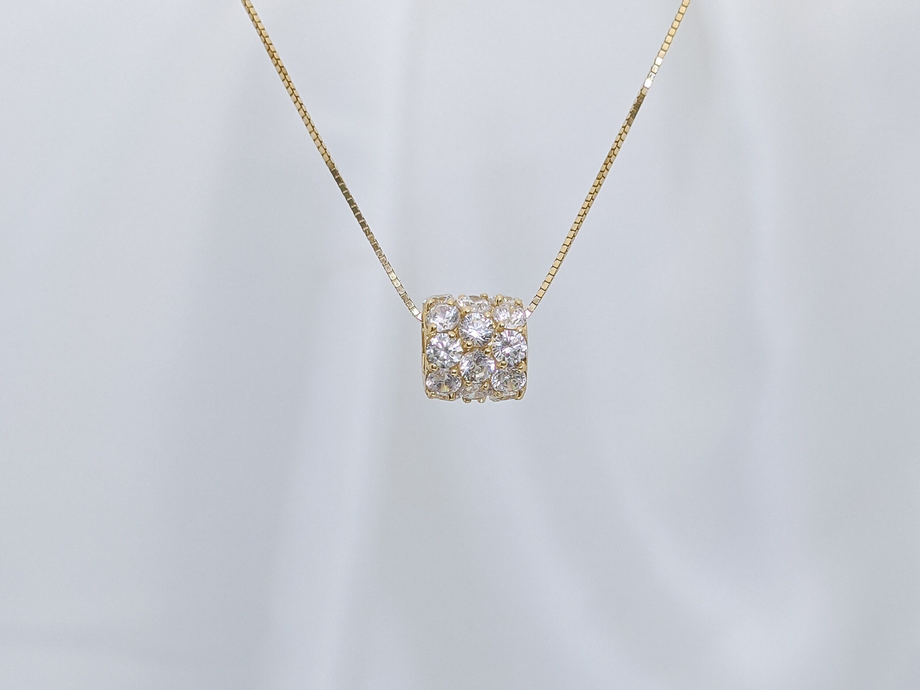 Eternity Pavé Tube Pendant