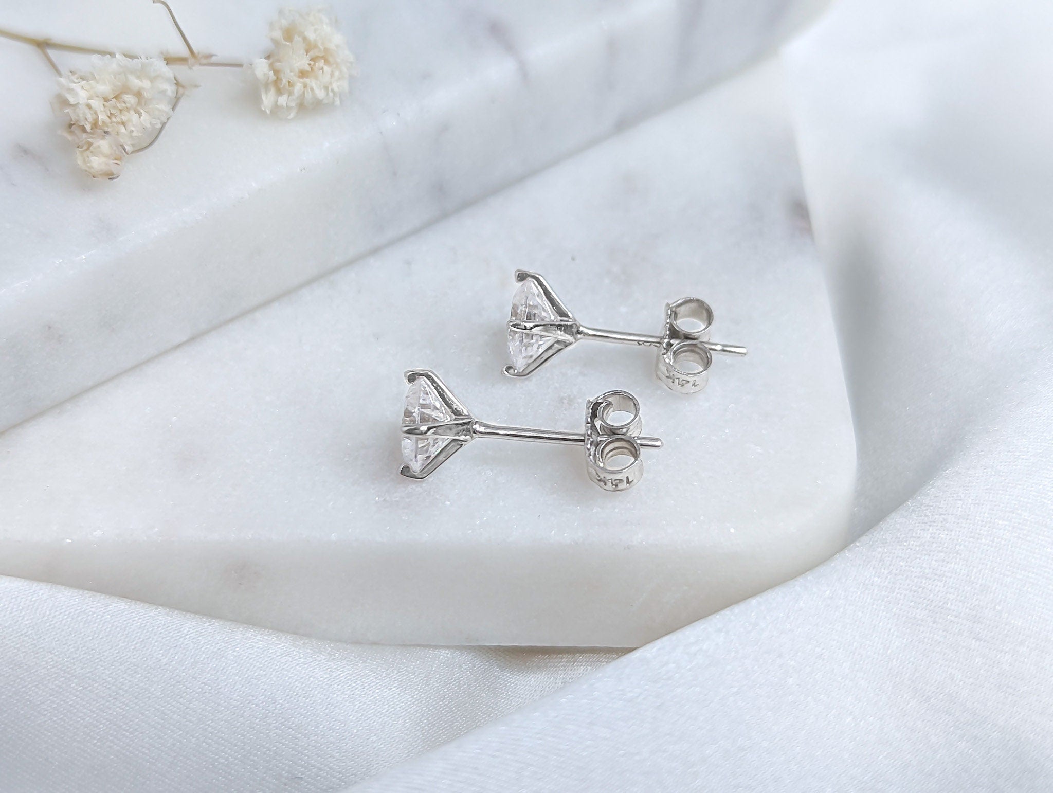Martini Solitaire Earrings