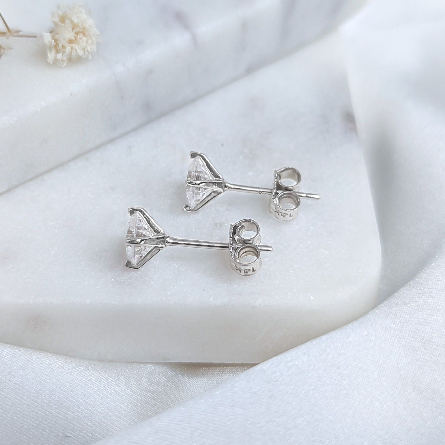 Martini Solitaire Earrings