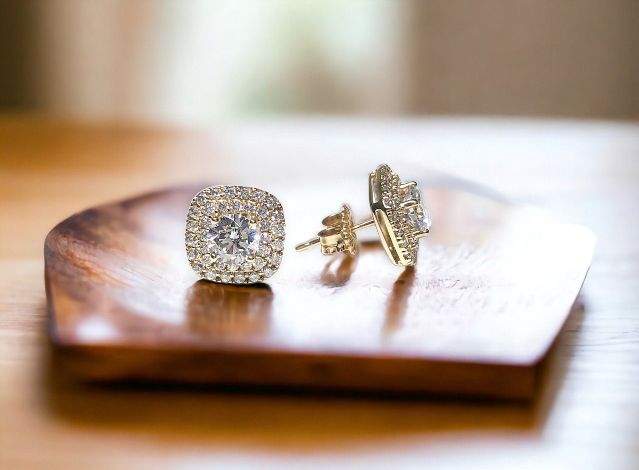 Square Cushion Earrings