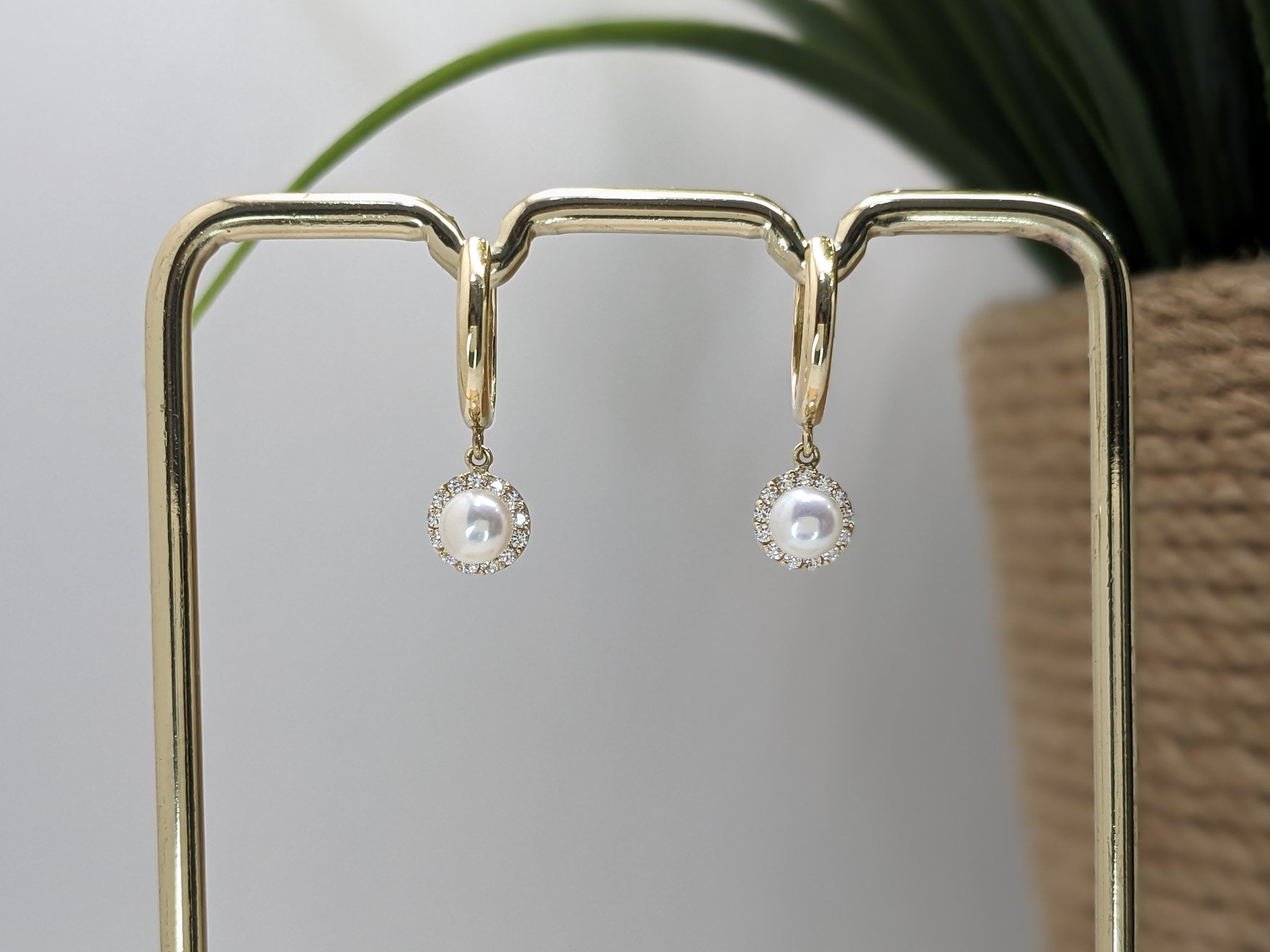 Halo Pearl Hoop Earring