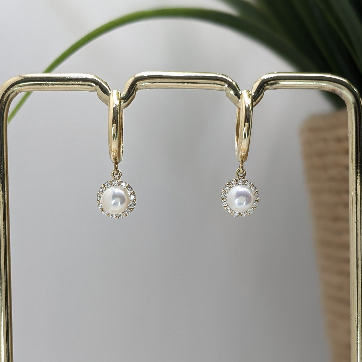 Halo Pearl Hoop Earring