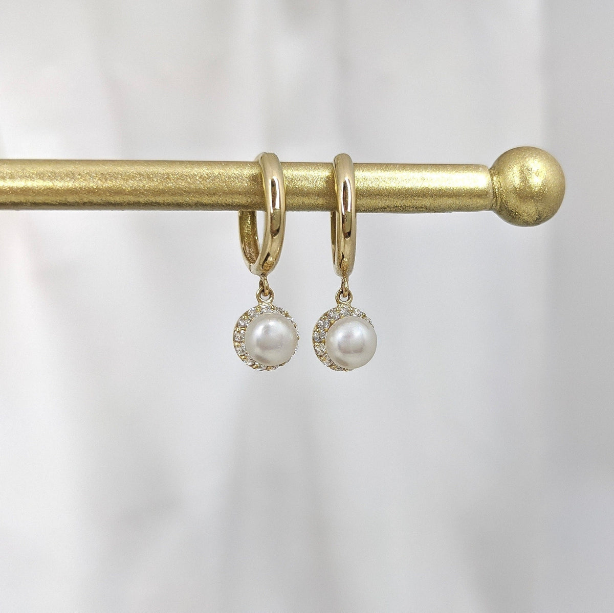 Halo Pearl Hoop Earring
