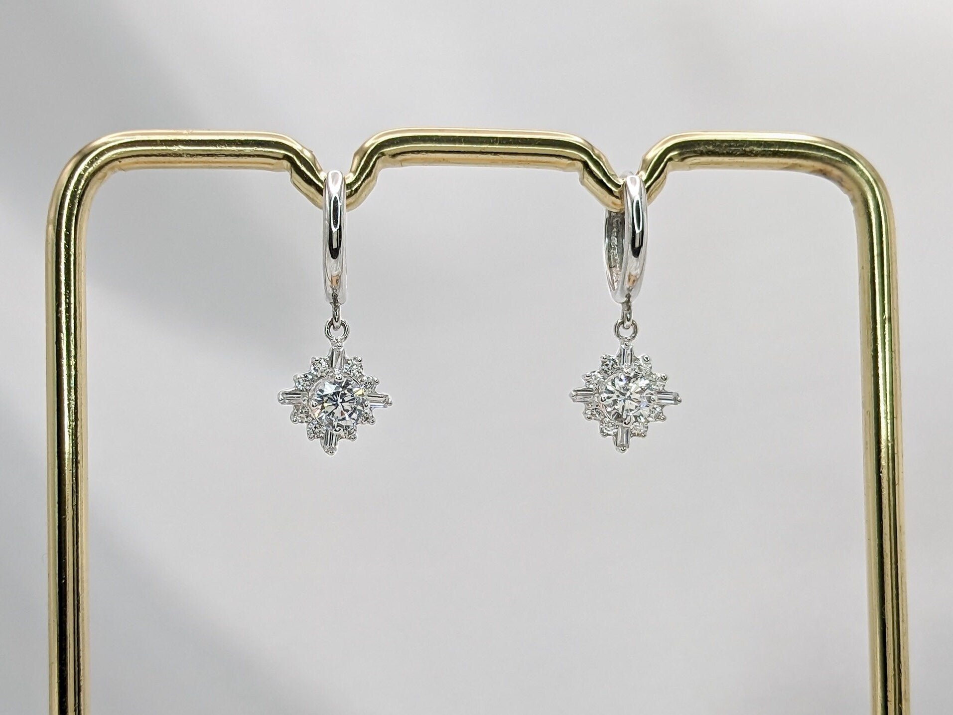 Star Burst Hoop Earrings