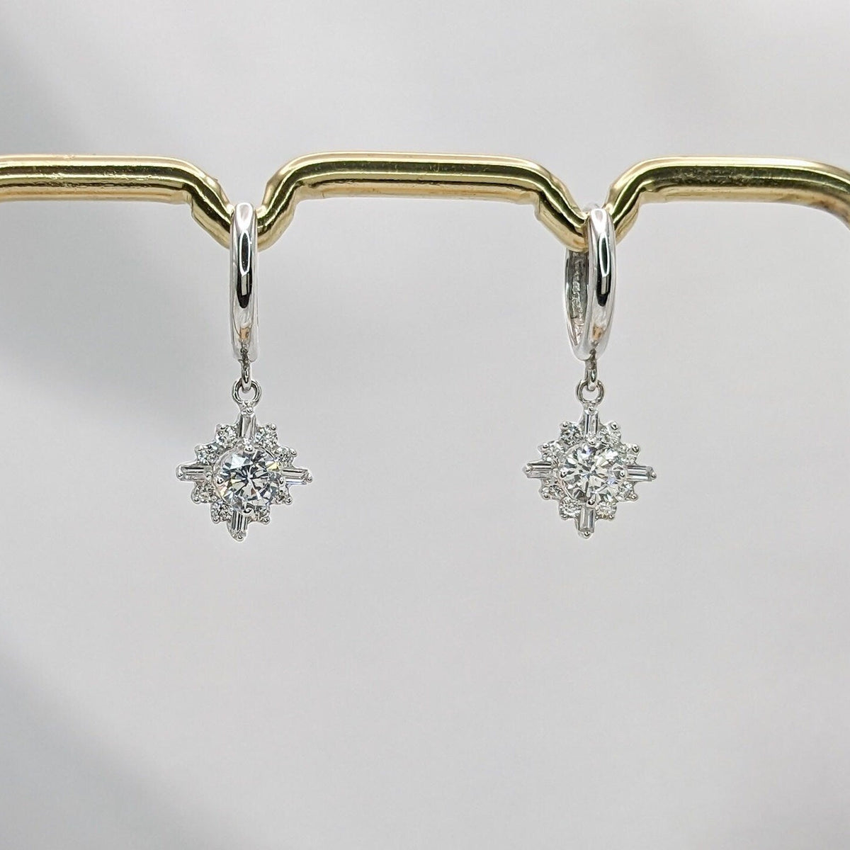 Star Burst Hoop Earrings