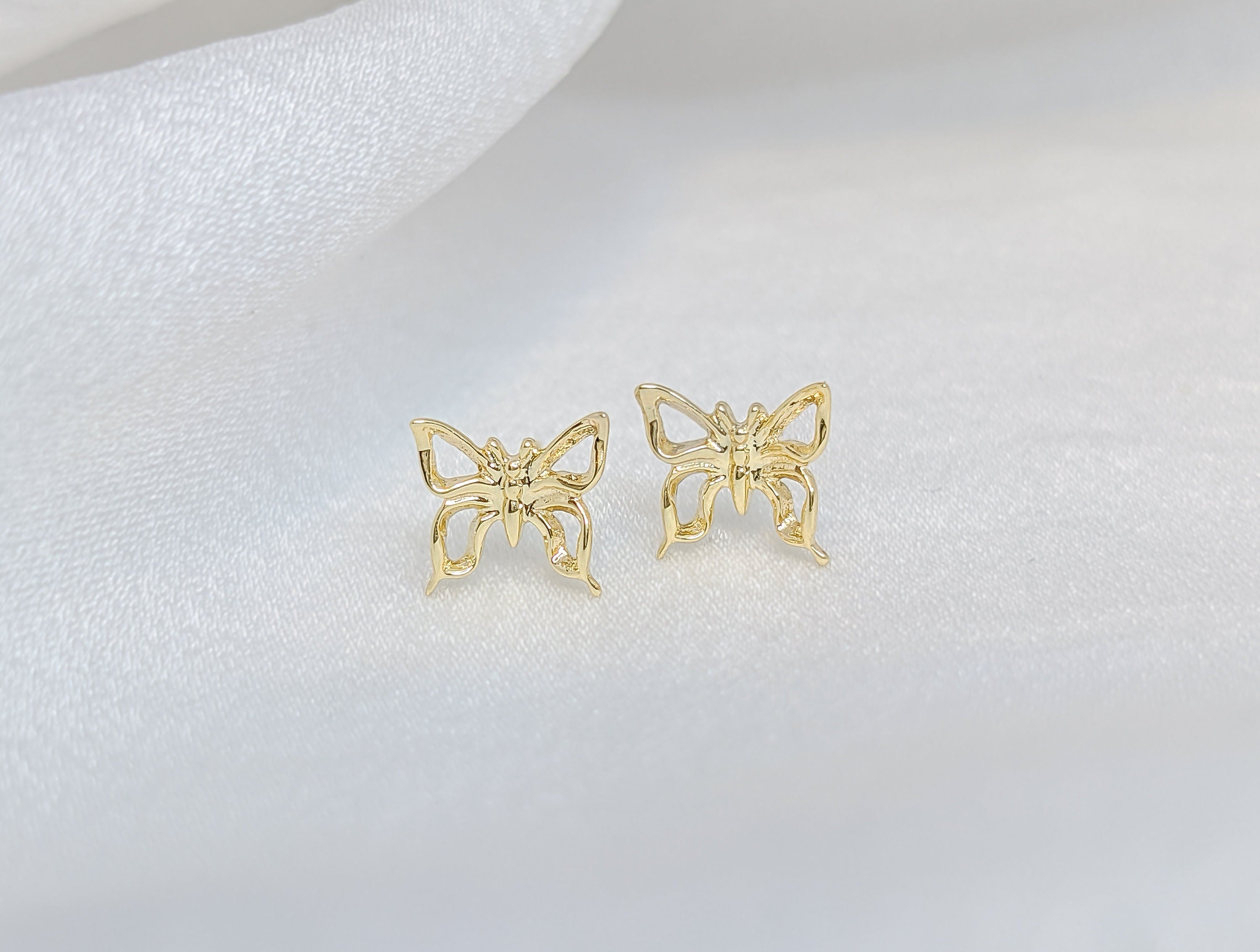 Gold Butterfly Earrings
