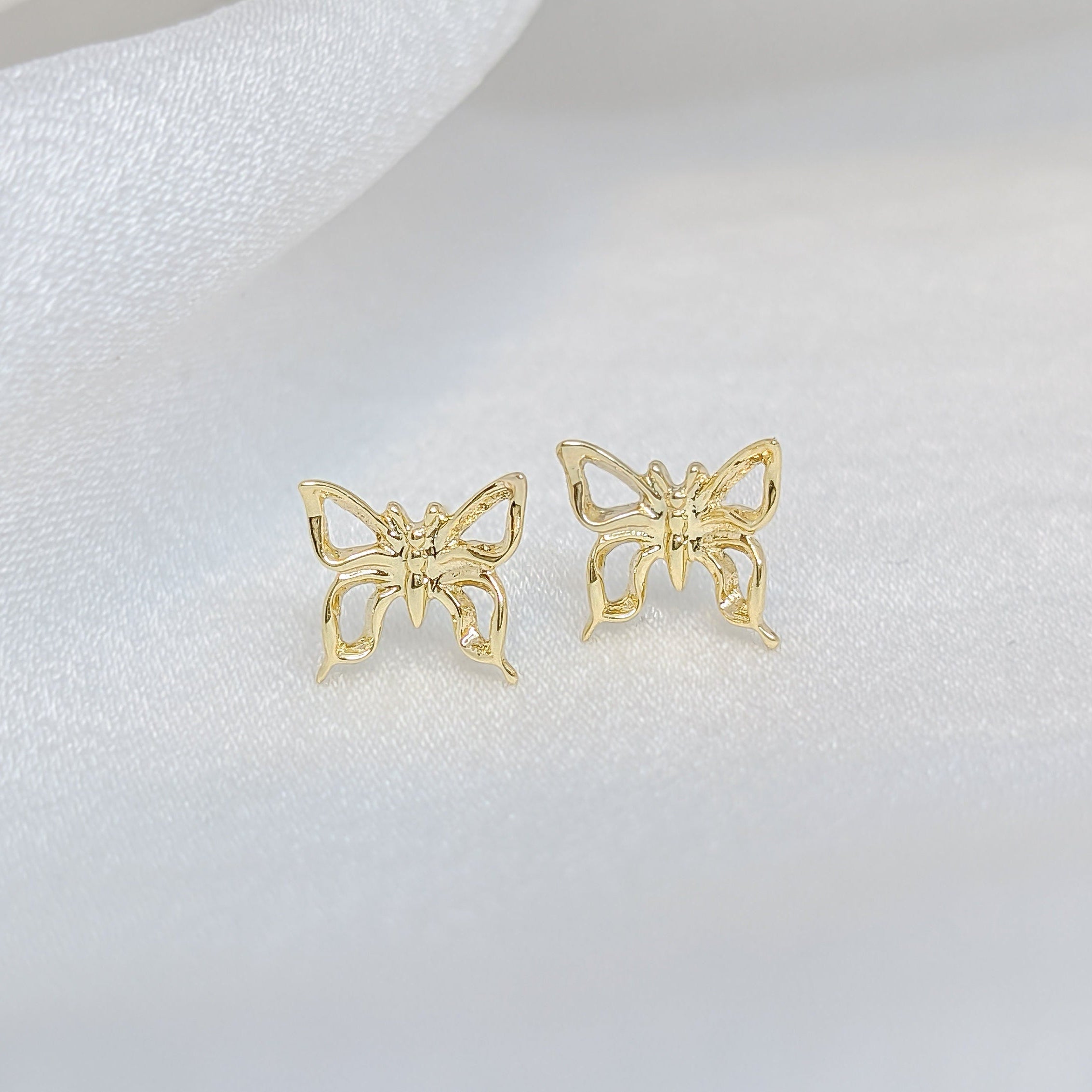 Gold Butterfly Earrings