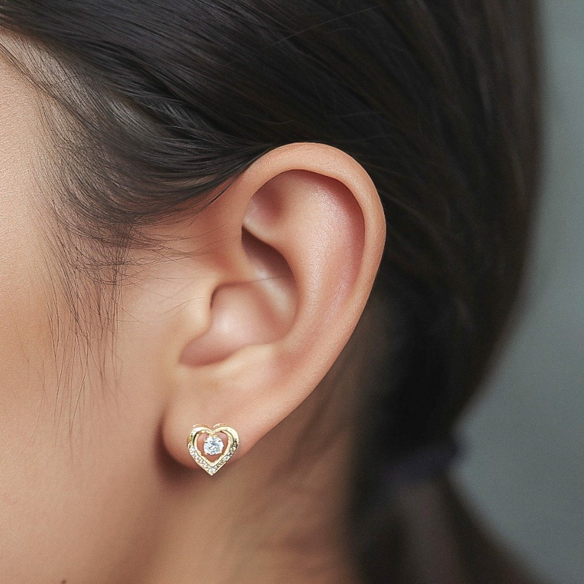 Pavé Heart Earrings