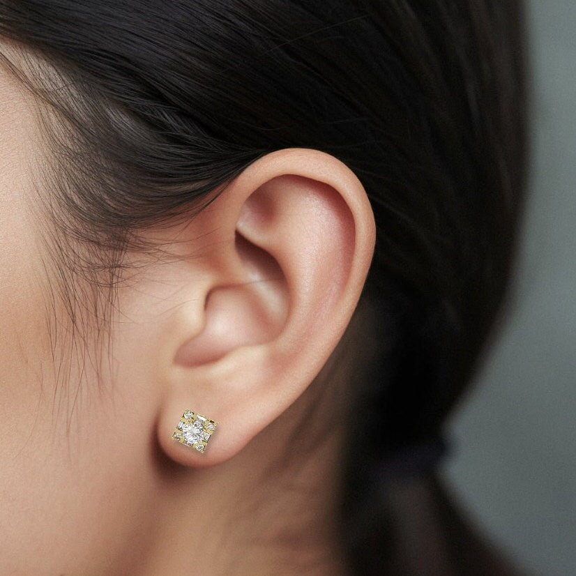 Art Deco Square Earrings