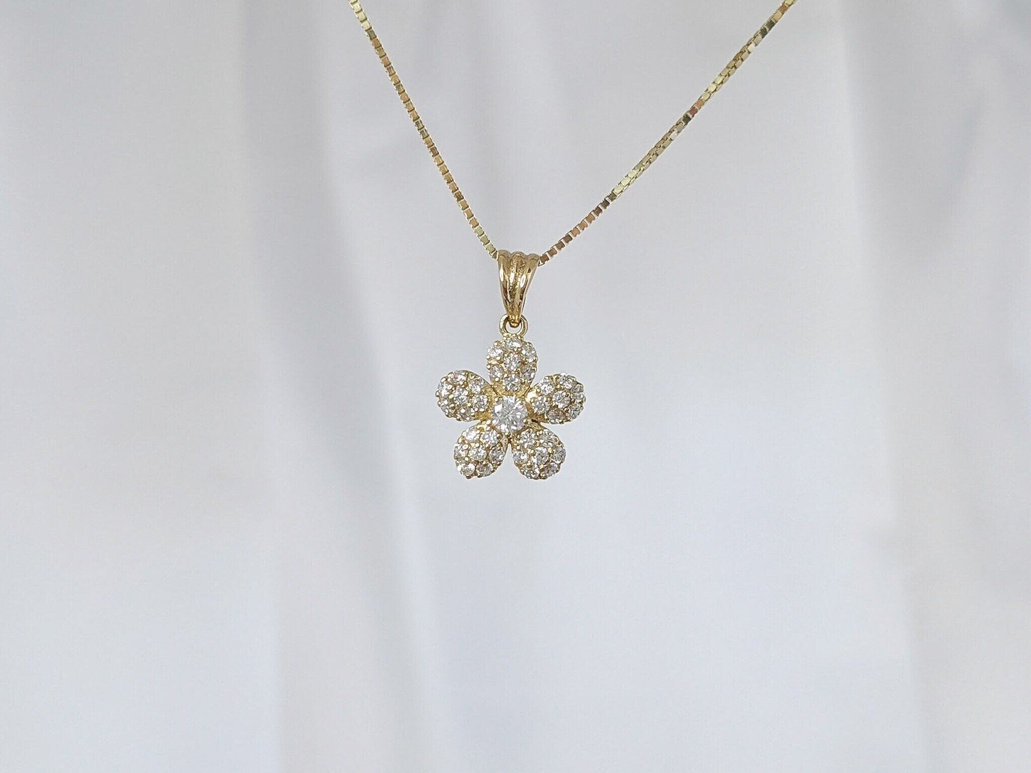 Pavé Flower Pendant