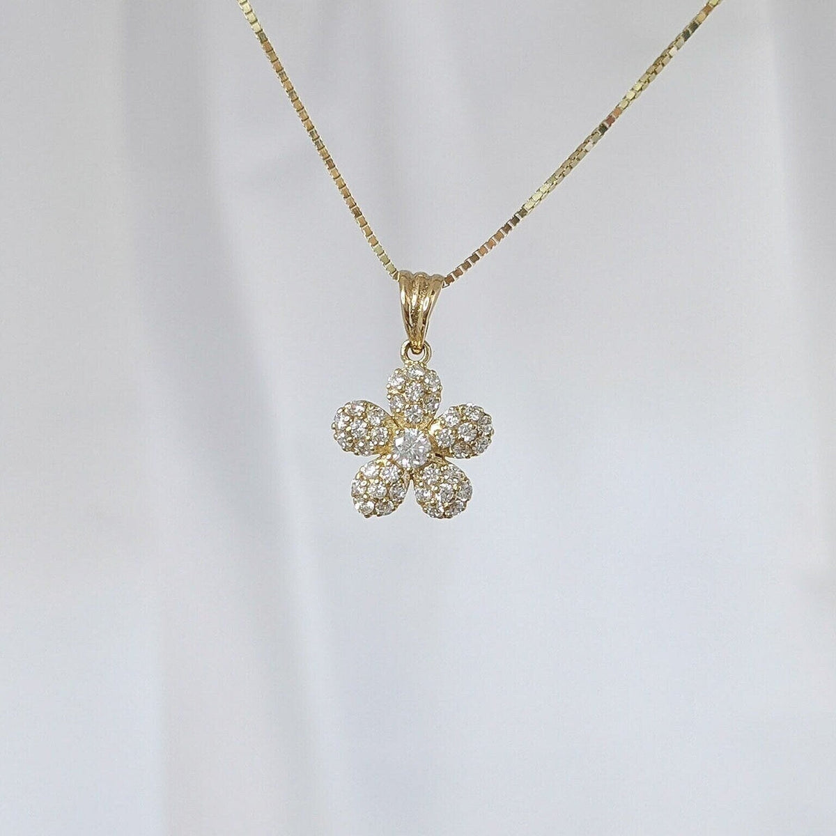 Pavé Flower Pendant