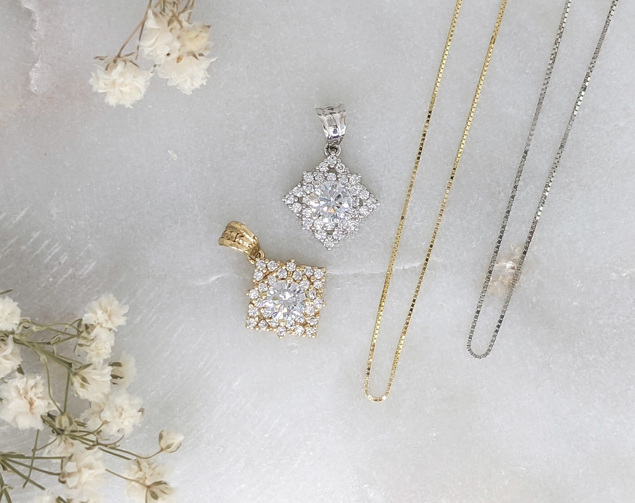 Infinity Square Pendant