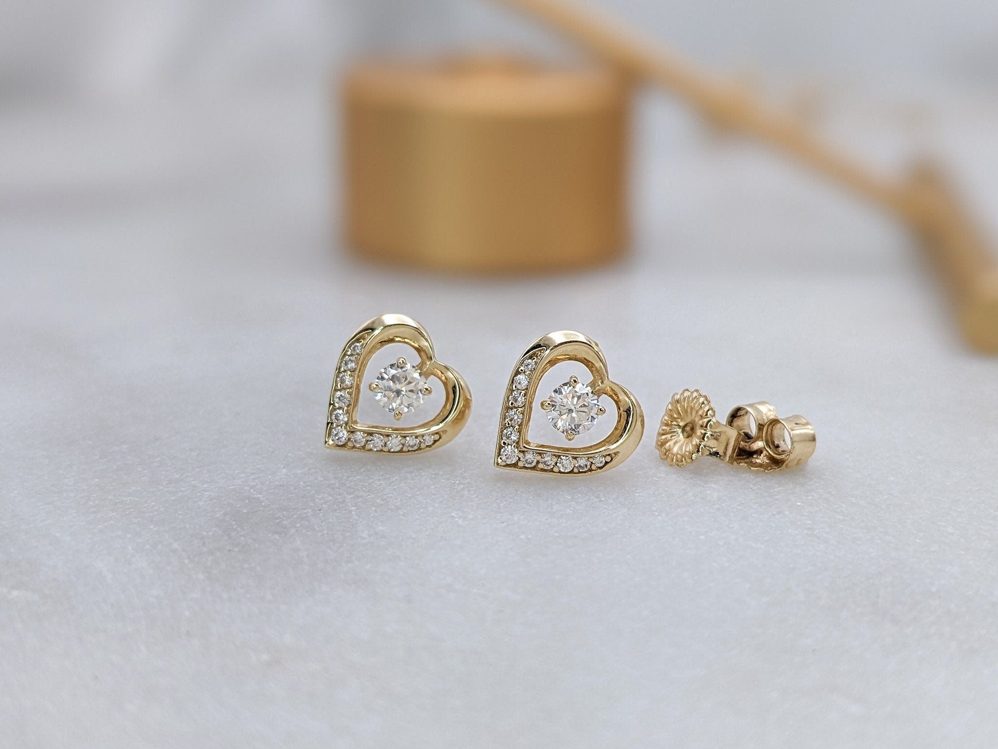 Pavé Heart Earrings