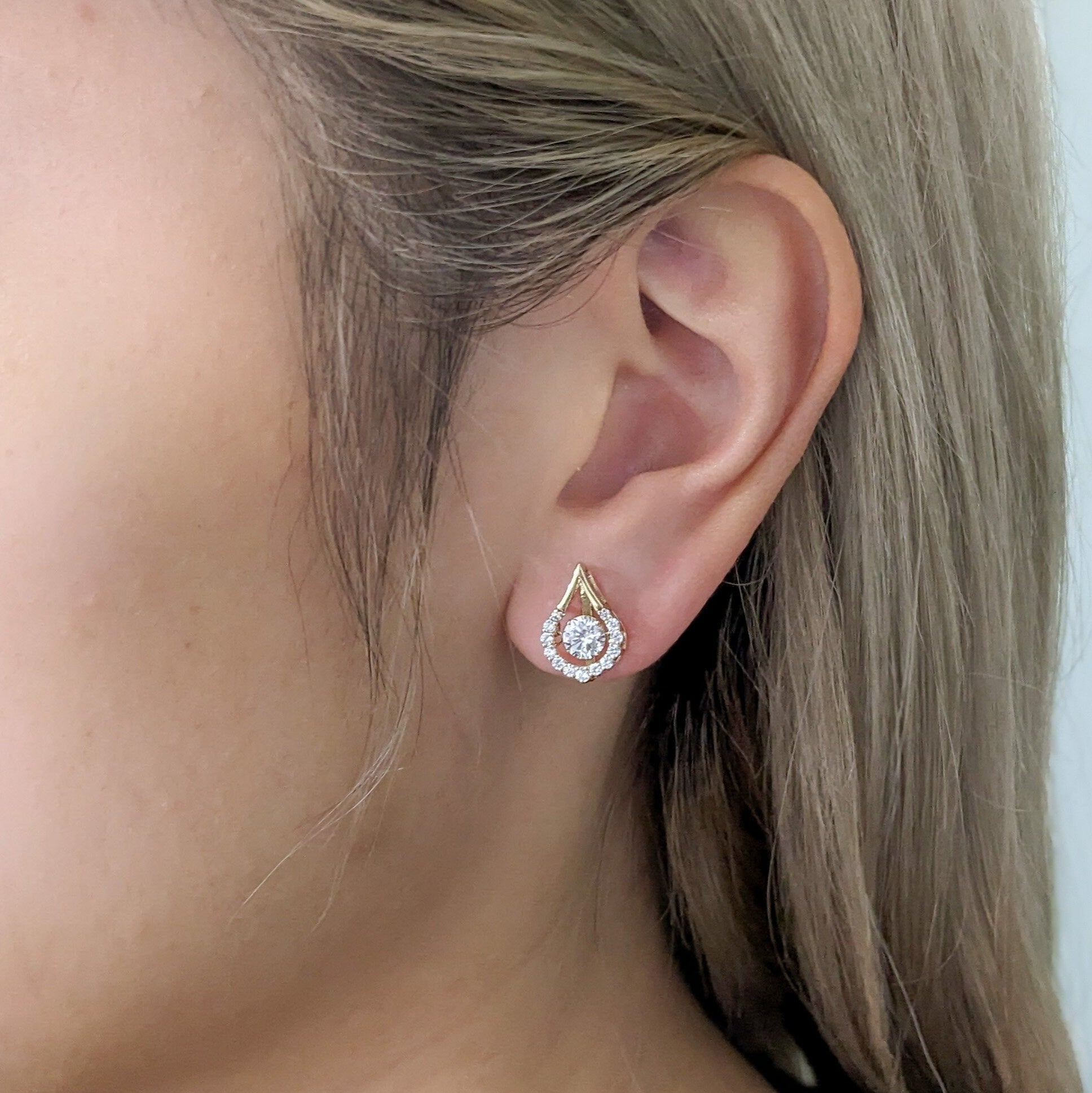 Pear Drop Dancing Stones Earrings
