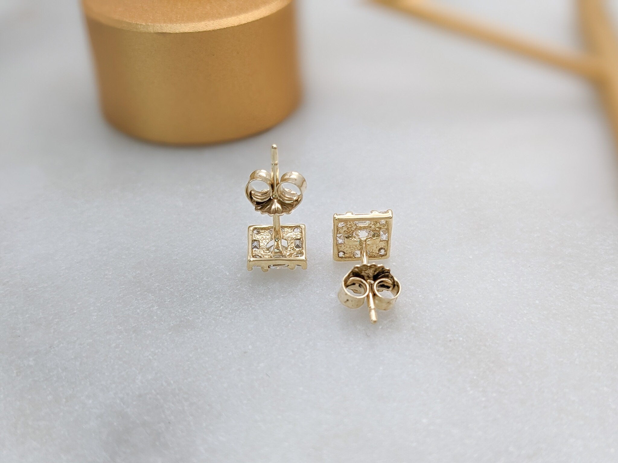 Art Deco Square Earrings