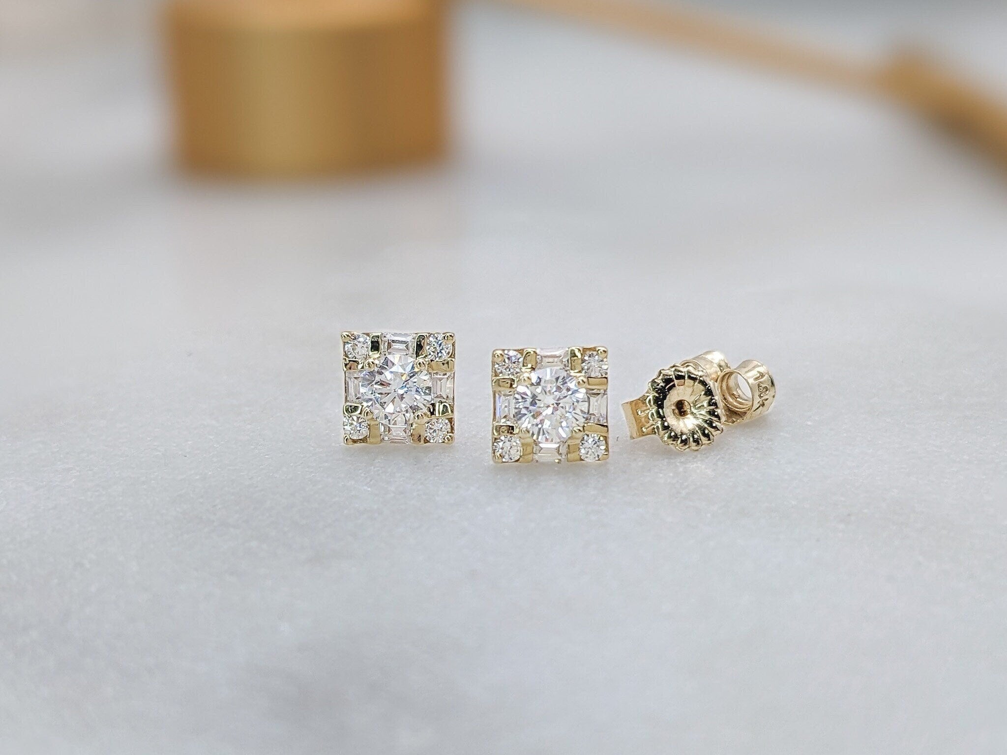Art Deco Square Earrings