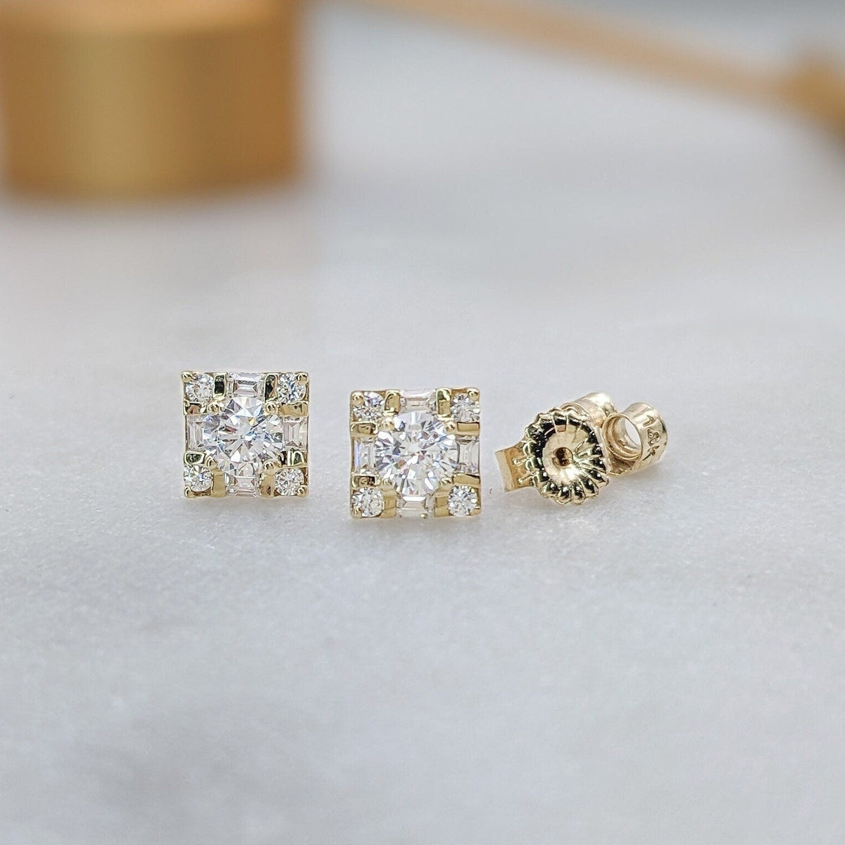 Art Deco Square Earrings
