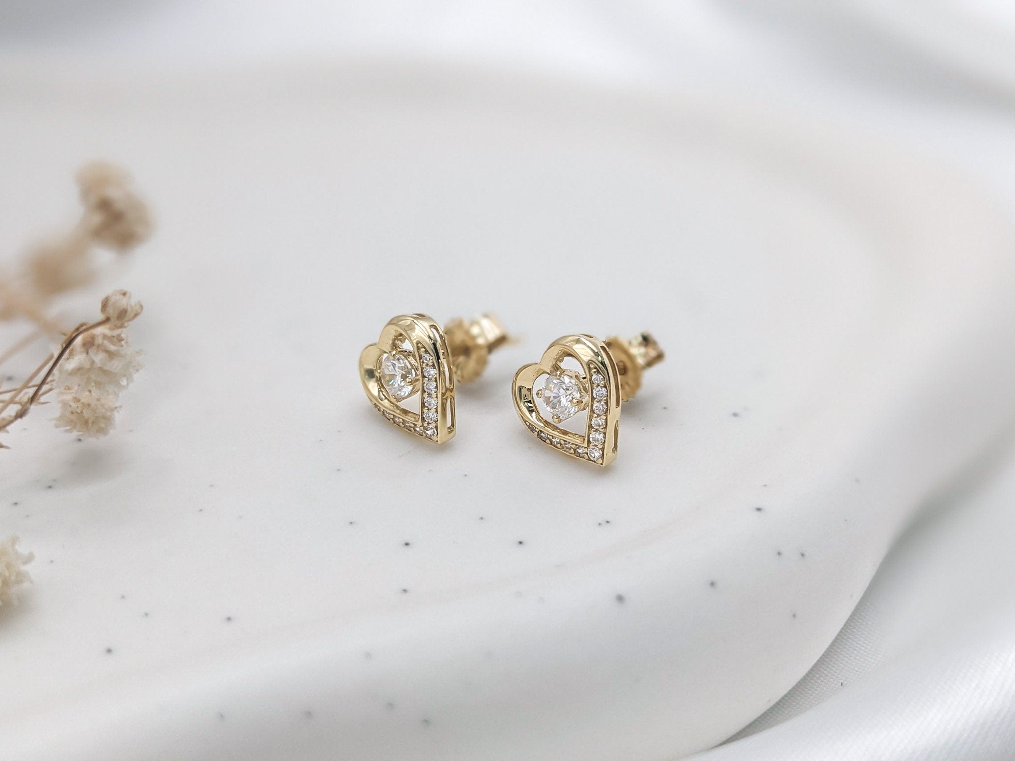 Pavé Heart Earrings