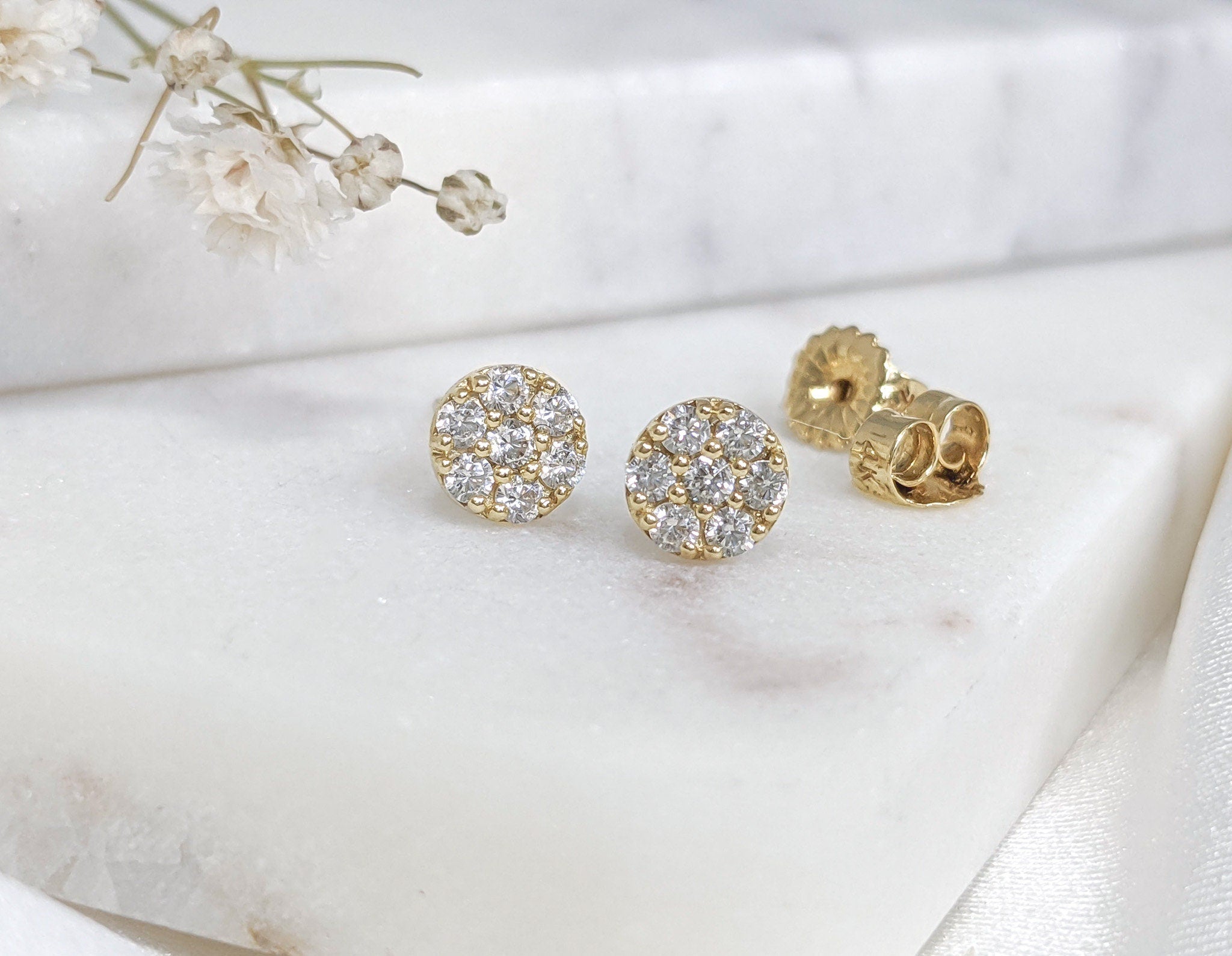 Cluster Circle Earrings