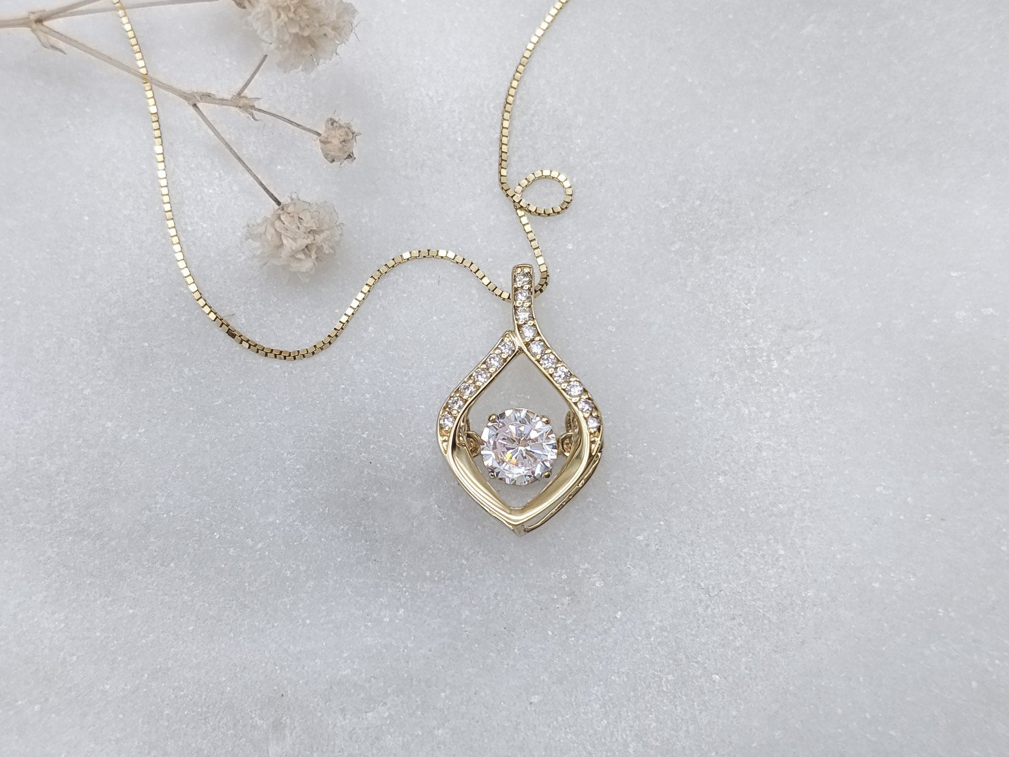 Tear Drop Dancing Pendant