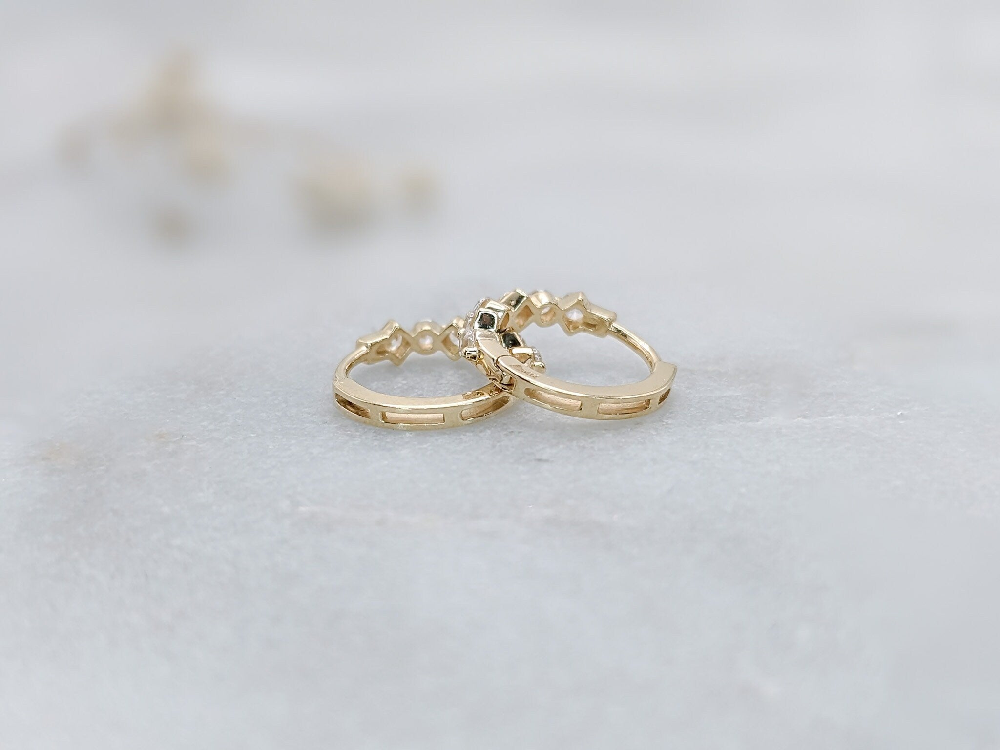 Pavé Icicle Hoop Earrings