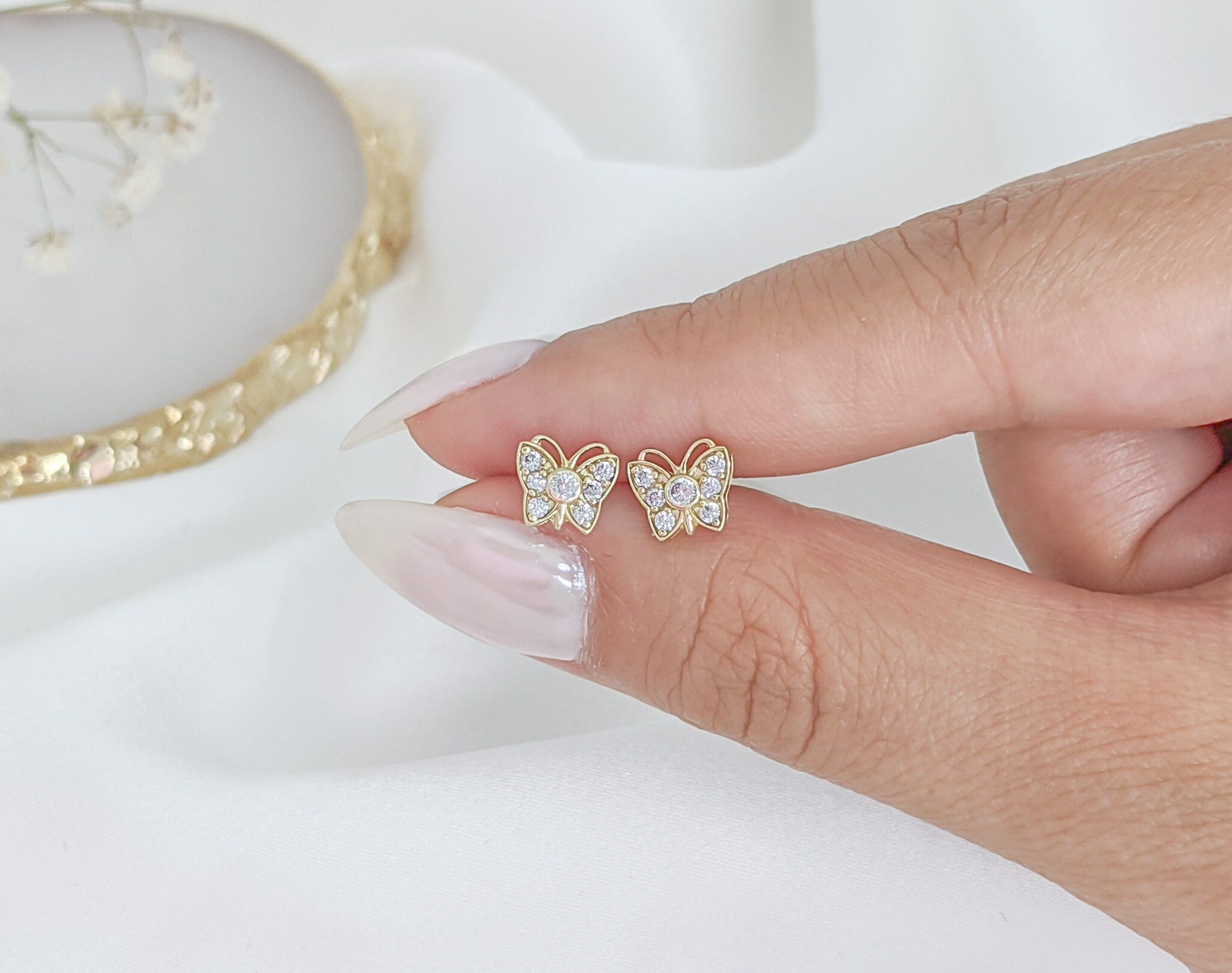 Bubble Butterfly Earrings