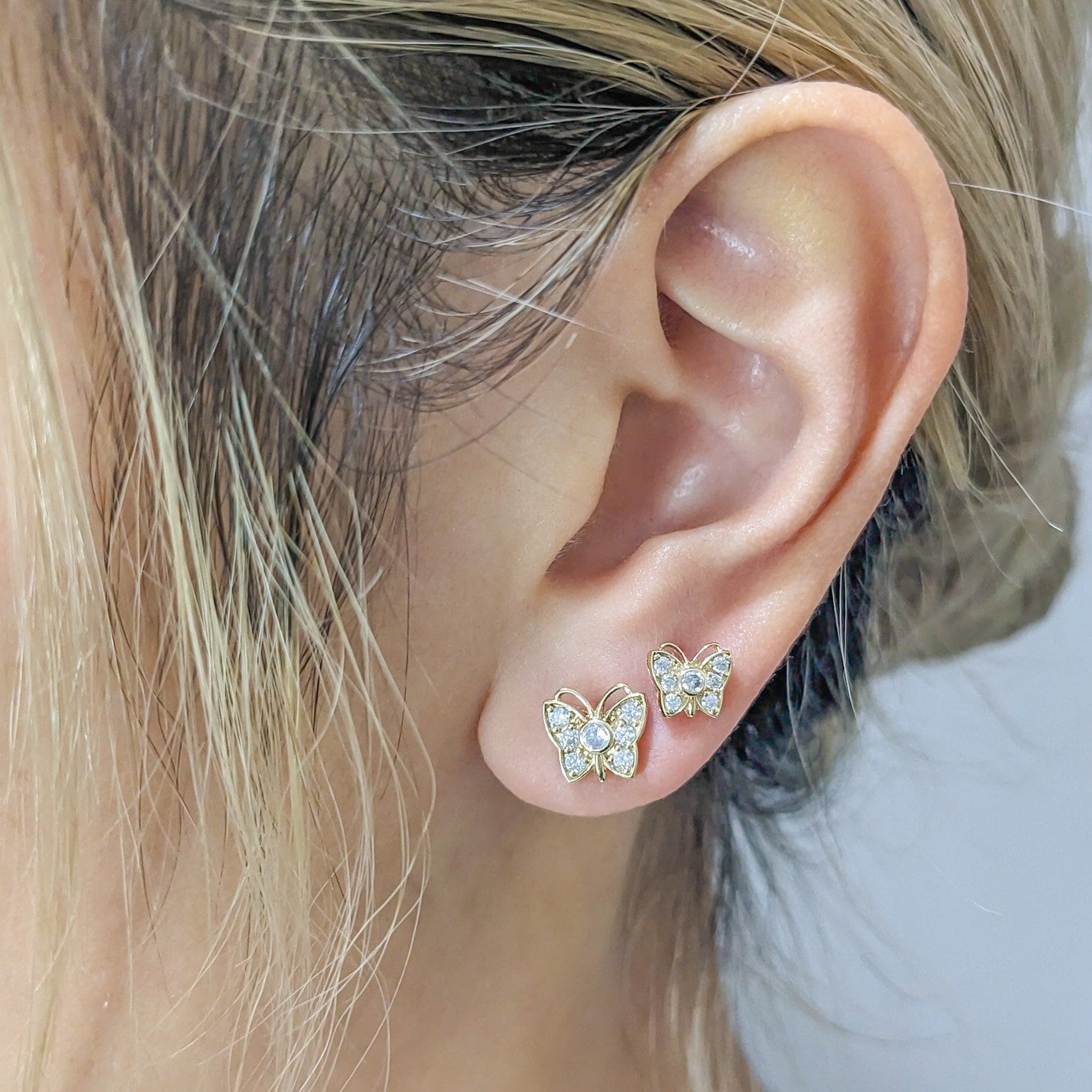 Bubble Butterfly Earrings