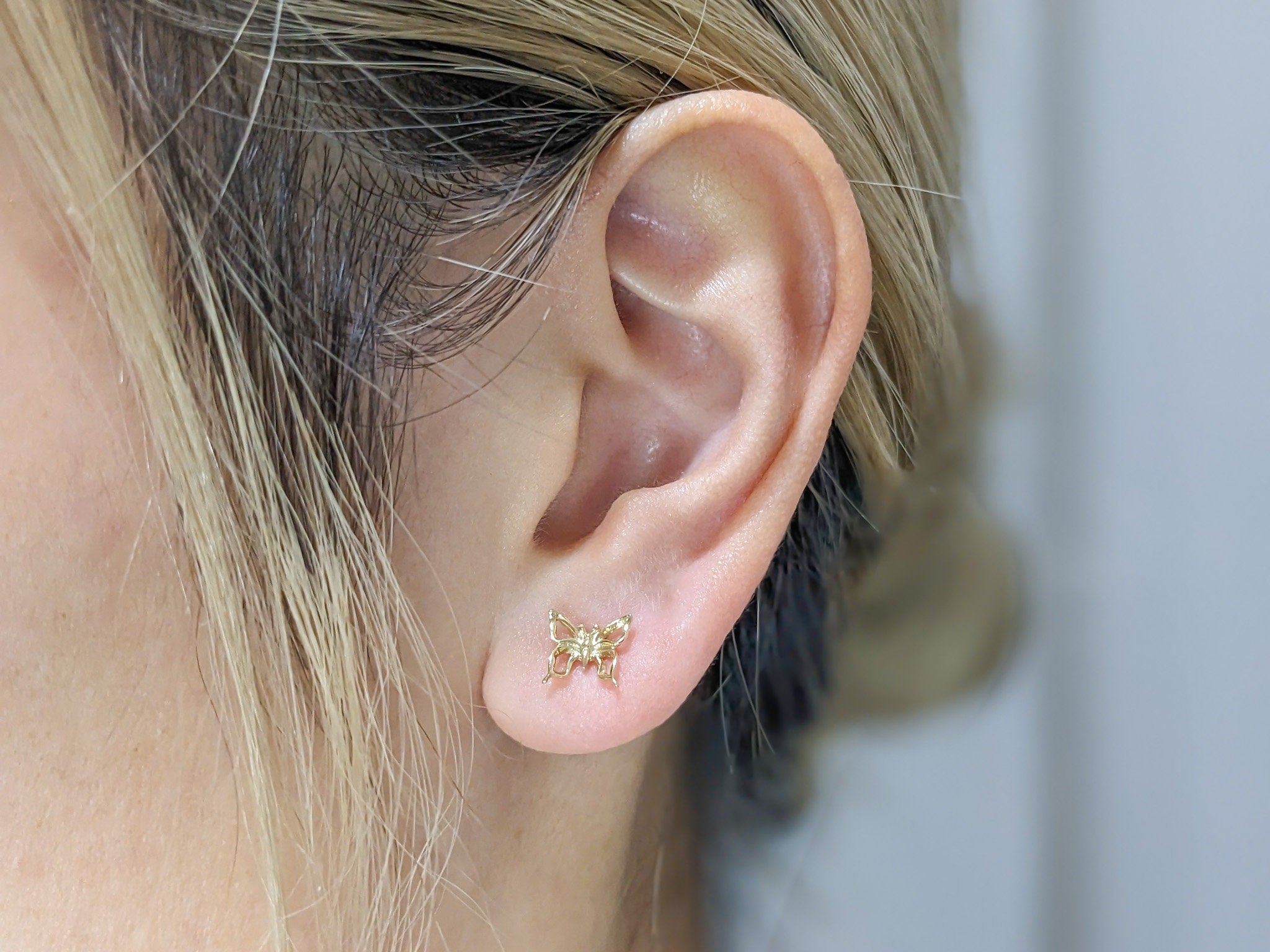Gold Butterfly Earrings