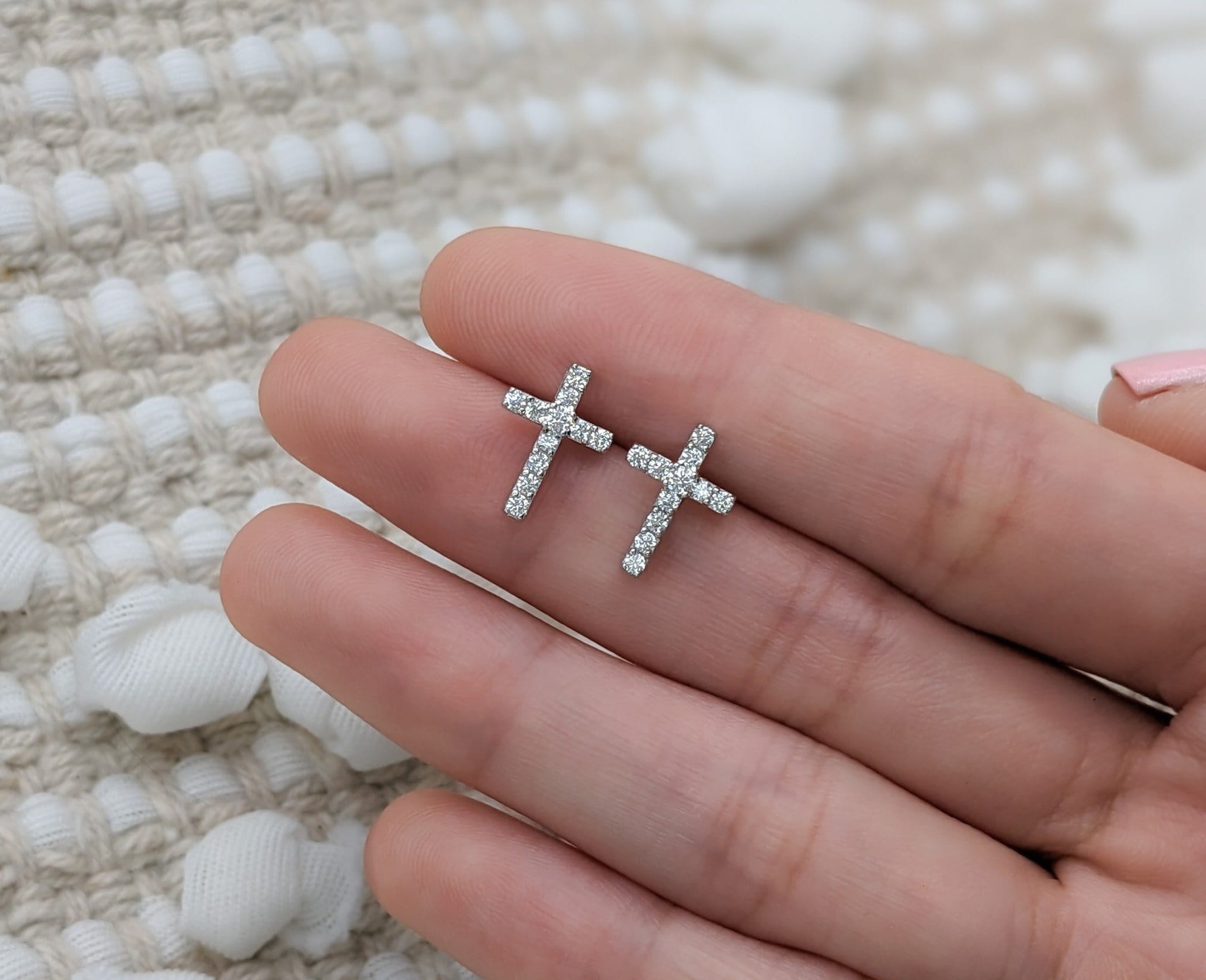 Mini Cross Earrings