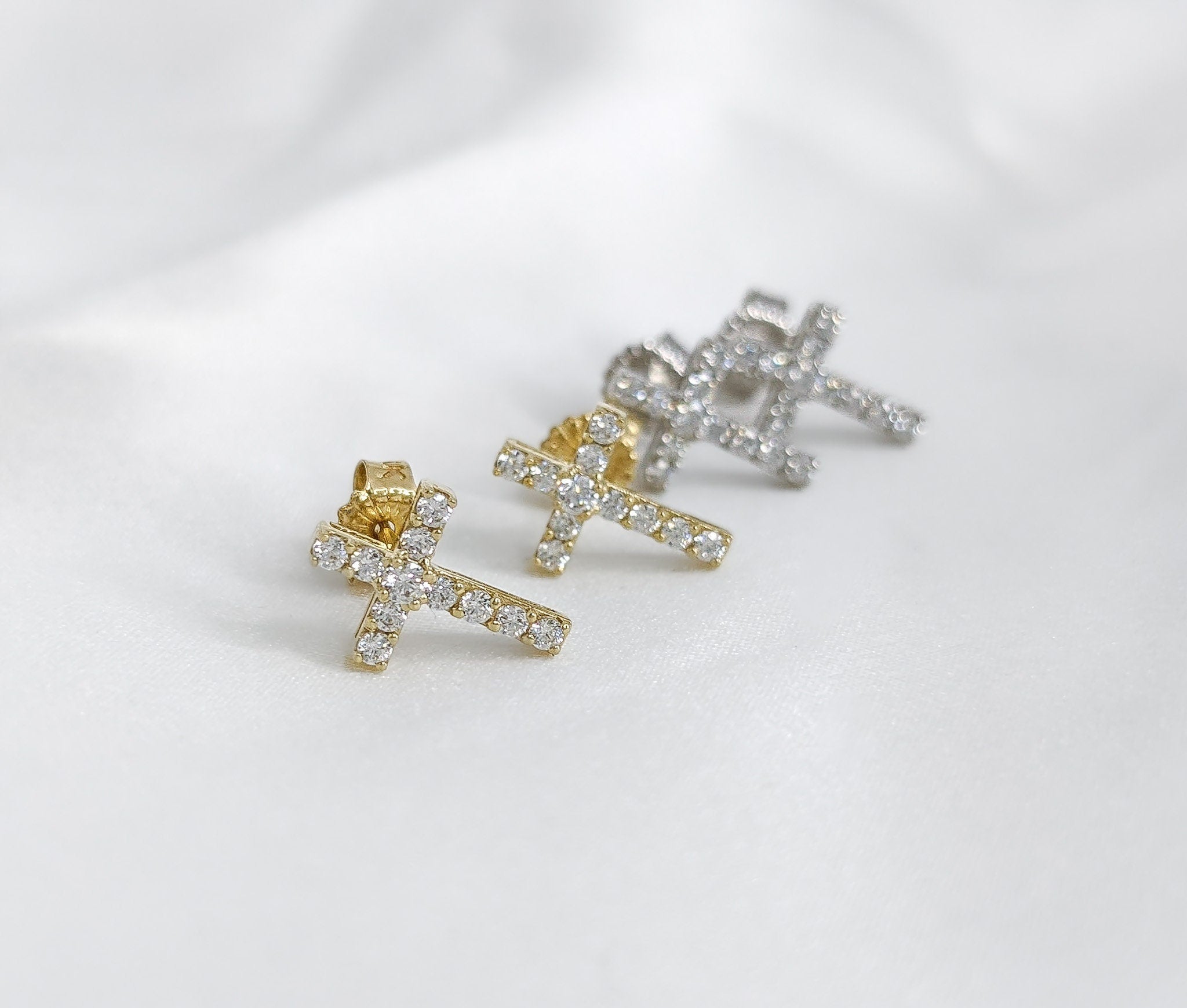 Mini Cross Earrings