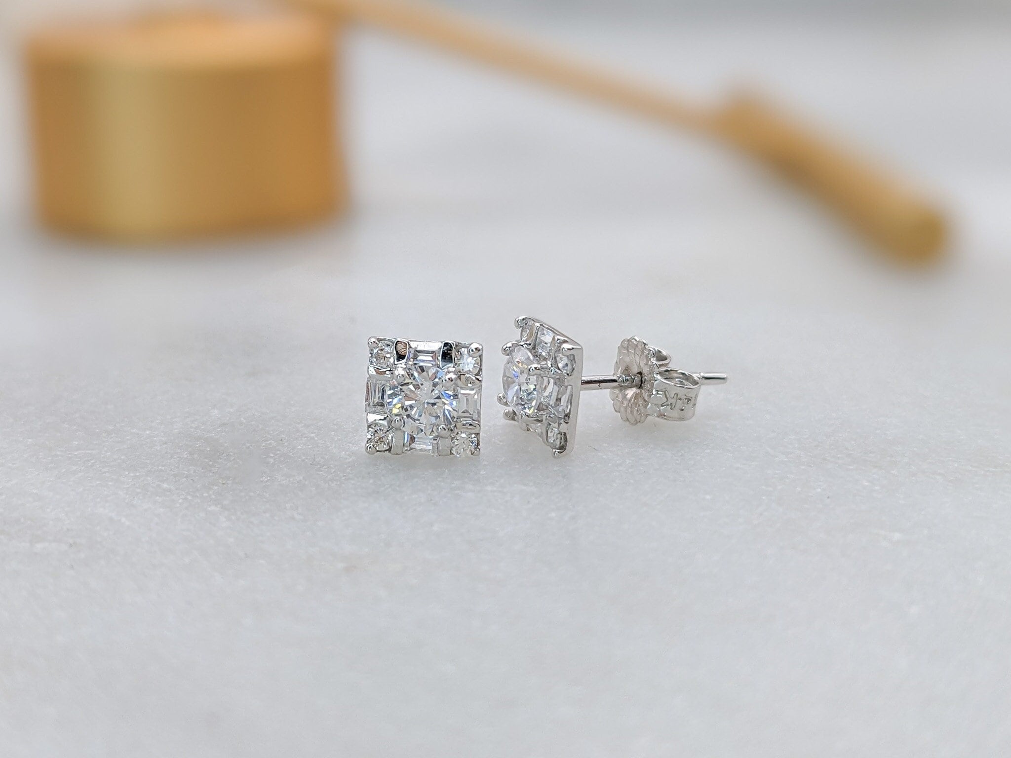 Art Deco Square Earrings