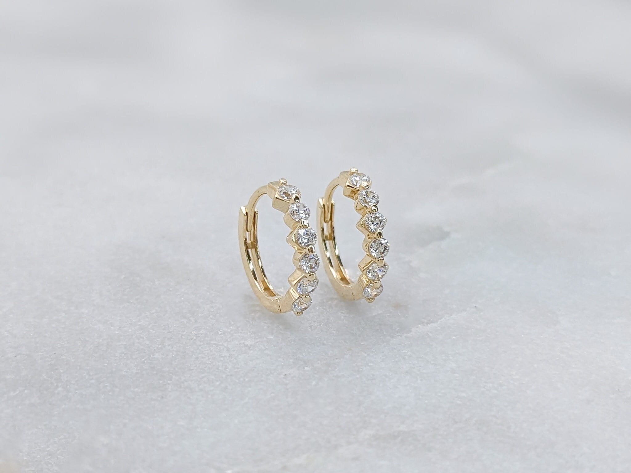 Pavé Icicle Hoop Earrings
