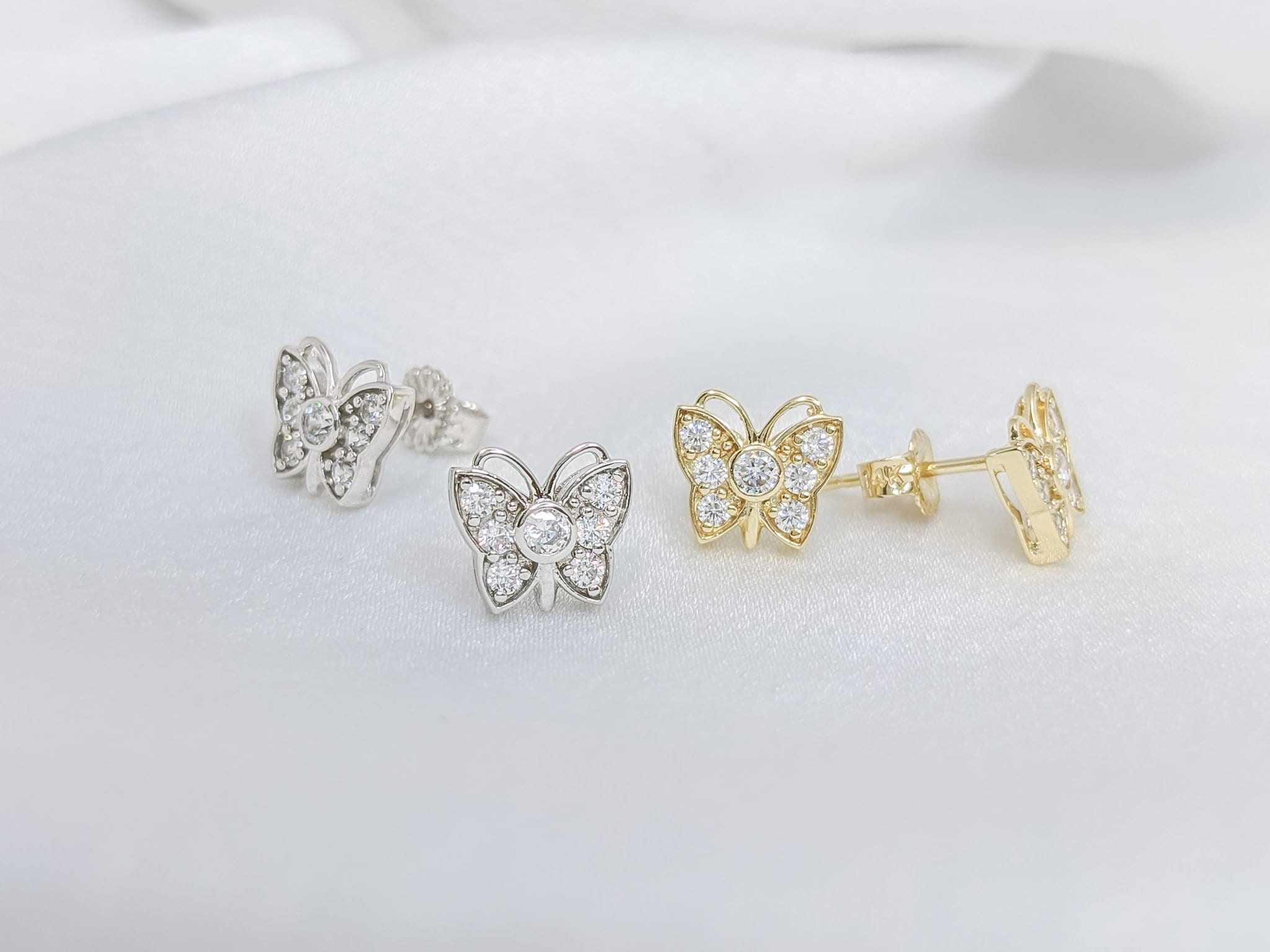Bubble Butterfly Earrings