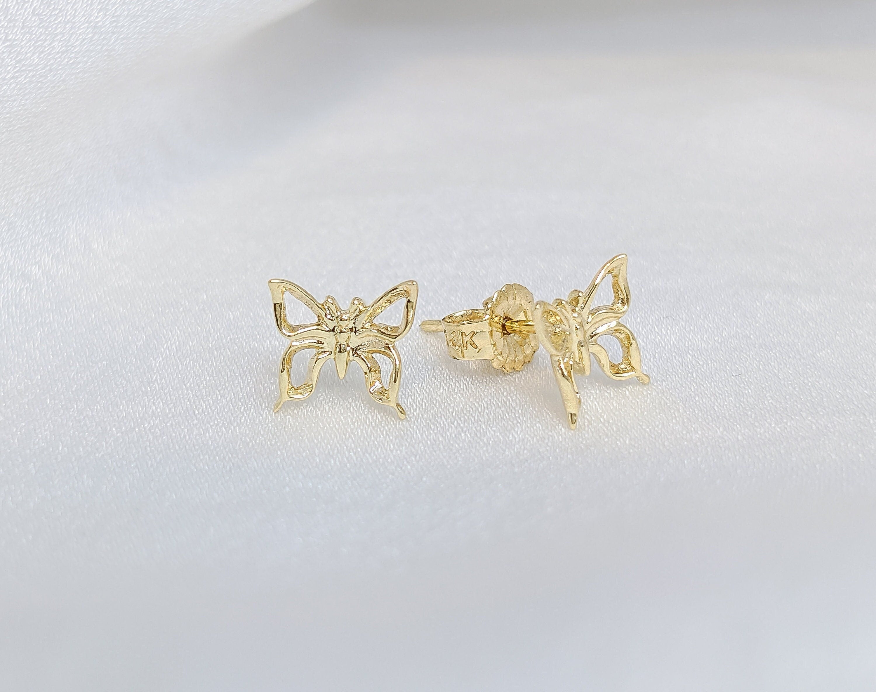 Gold Butterfly Earrings