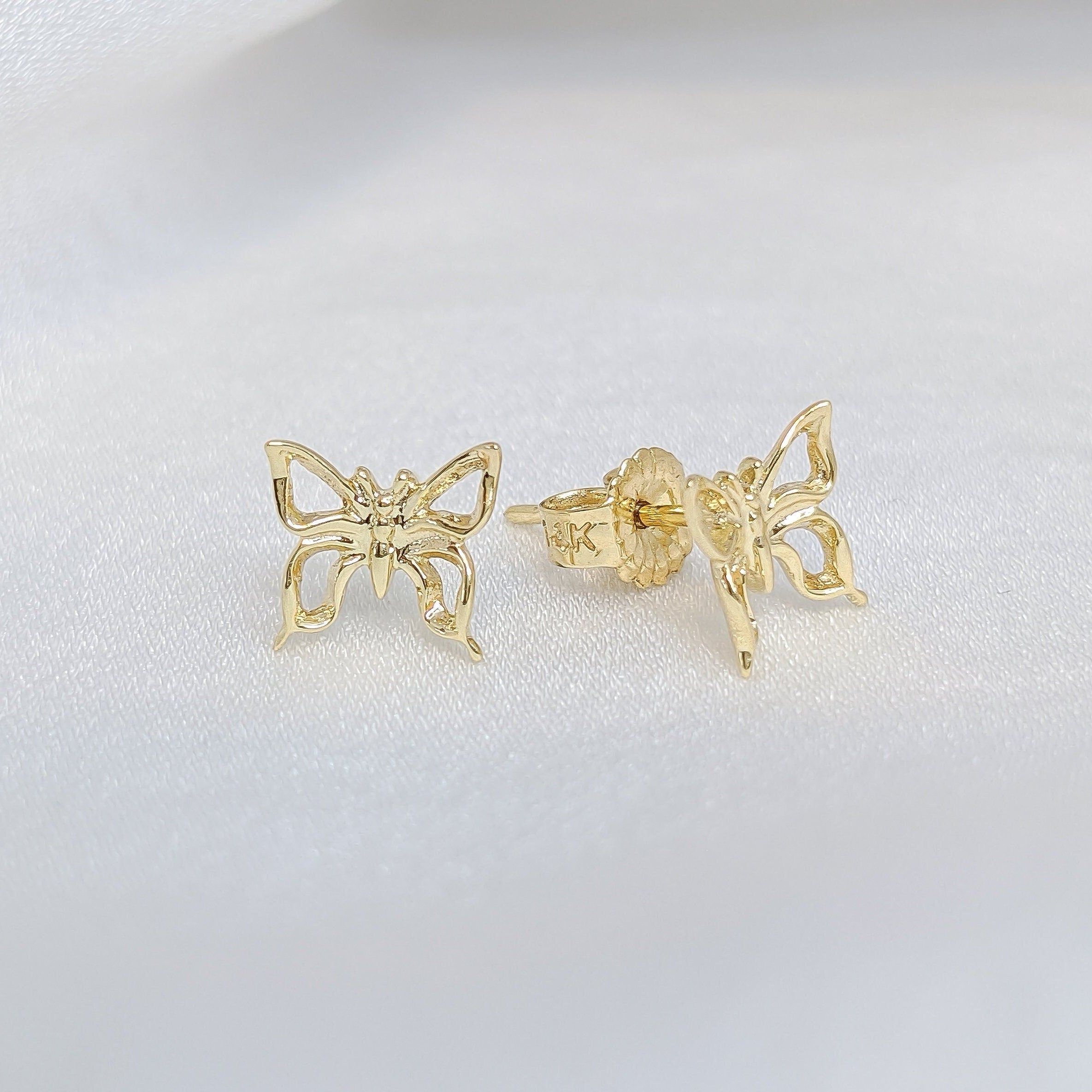 Gold Butterfly Earrings