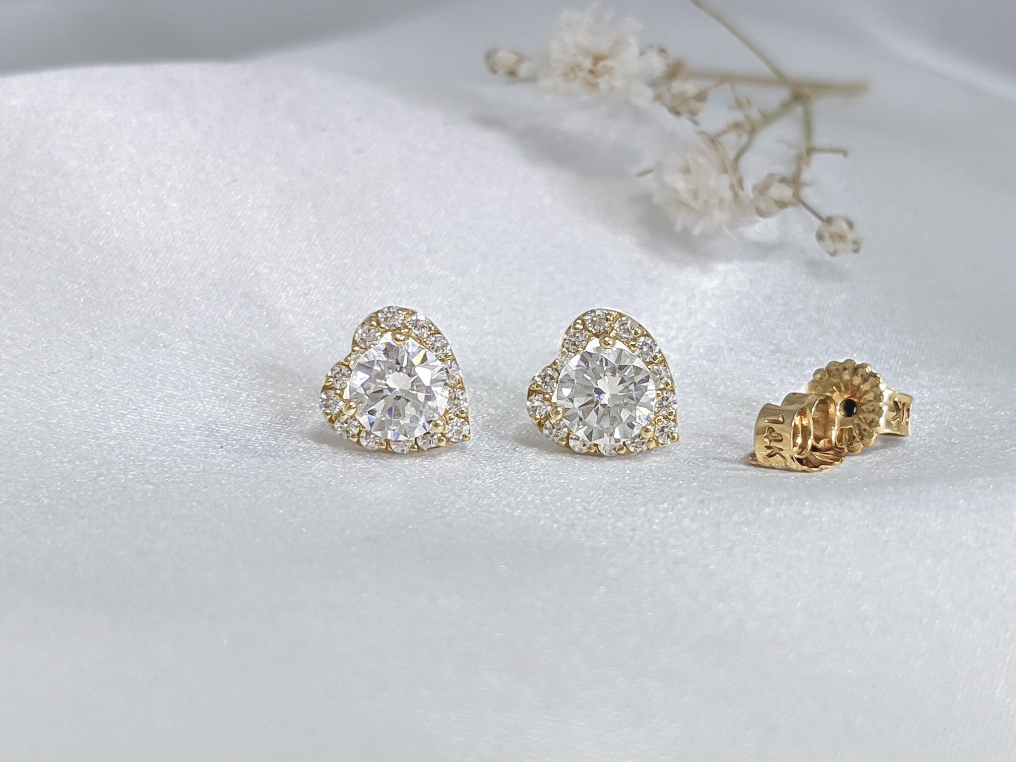 Halo Heart Earrings