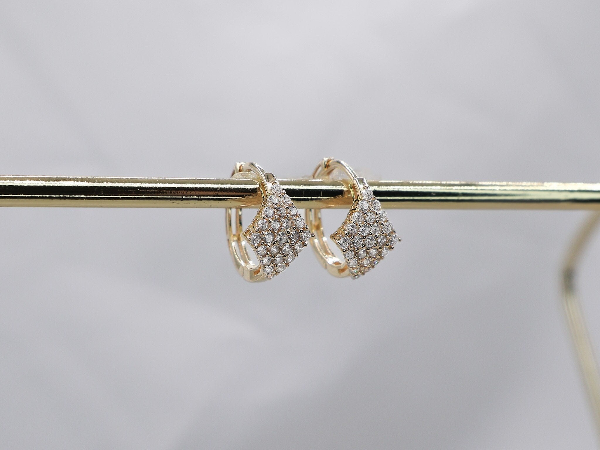 Pavé Huggies Earrings