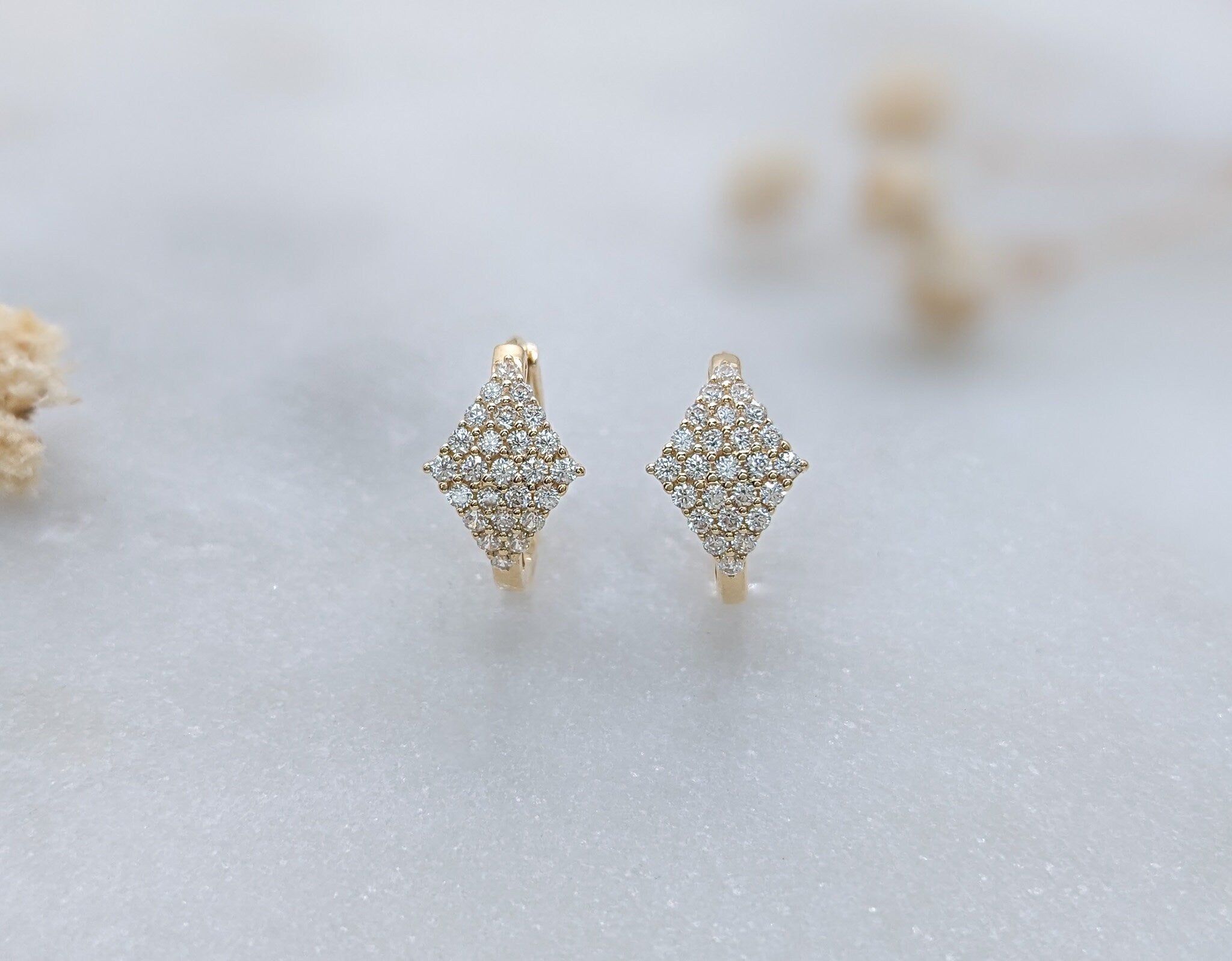 Pavé Huggies Earrings